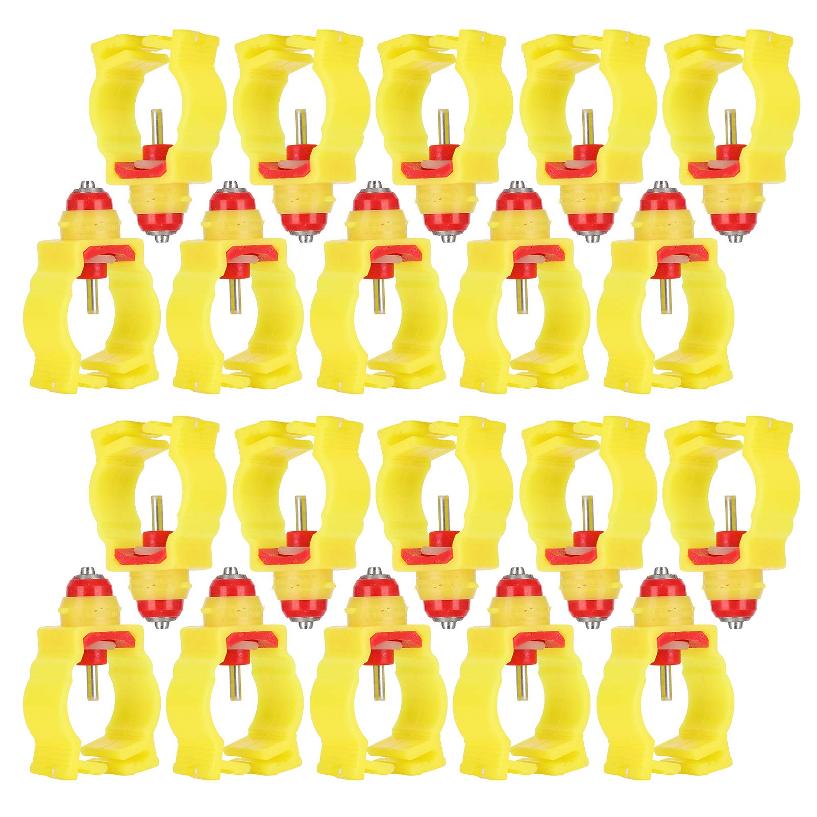 Automatic Poultry Drinking System - 20PCS Chicken Waterer with Ball Valve, Feeder & Nipple for Chickens, Ducks, Pigs - Perfect for Coops, Farms & Backyard Poultry Raising