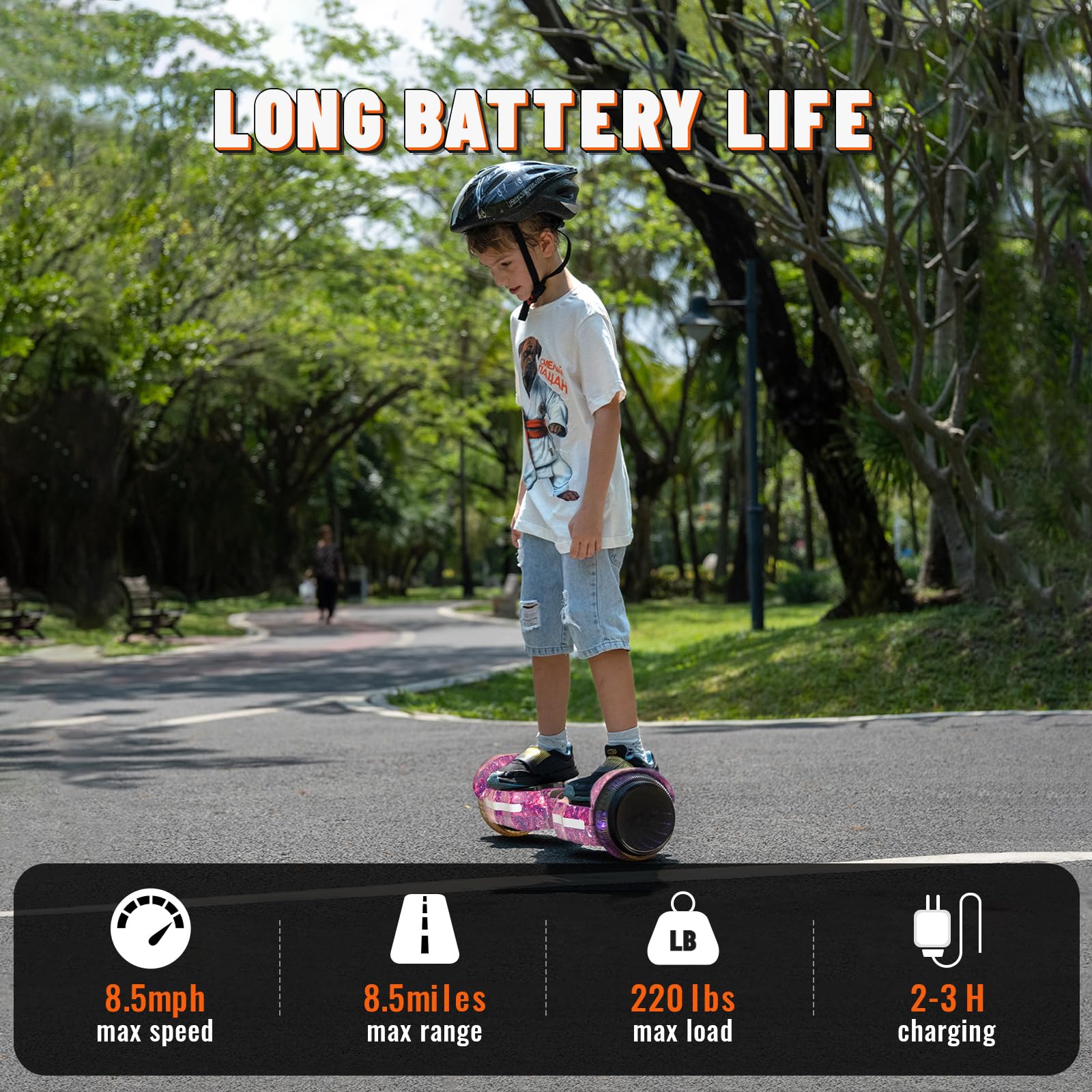 Electric Scooter with Colorful LED Light-Up Wheels, Bluetooth Speakers & APP Control - Dual 250W Motors, 8.5 mph Speed & 8.5 Mile Range - Perfect for Commuting, Campus Travel & Family Fun - Great Gift for Kids, Adults, Boys & Girls