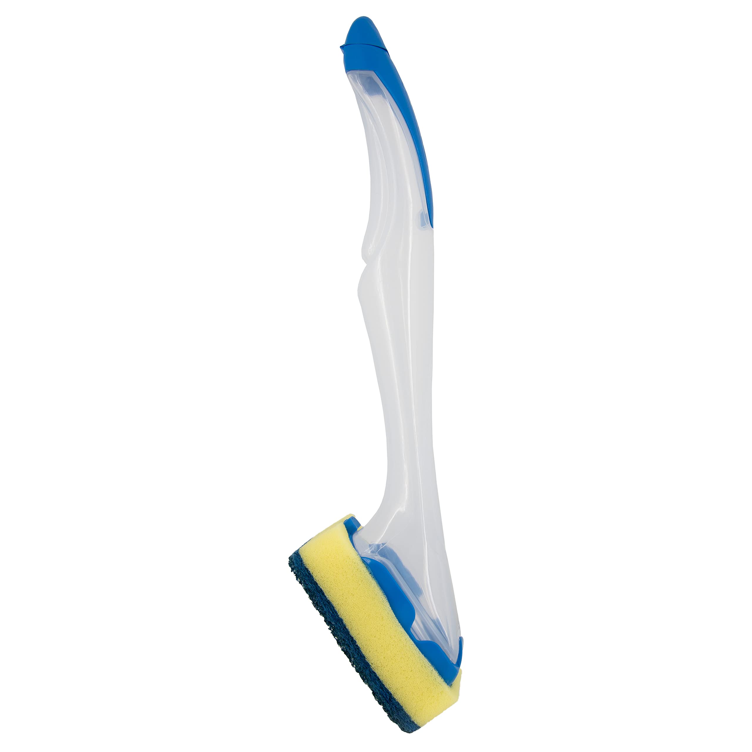 Spontex Refillable Dishwashing Brush with Handle - Durable Dish Mop for Kitchen Cleaning - Blue (Perfect for Pots, Pans & Hard-to-Reach Areas)