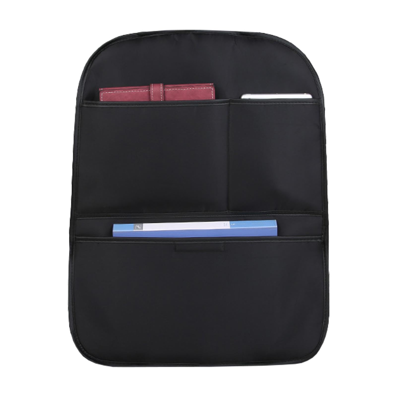 Car Seat Back Kick Pad Protector - Large Dustproof Anti-Kick Mat with Storage Pockets | Backseat Protector Cover for Kids & Pets | Perfect for Road Trips, Daily Commutes & Family Travel