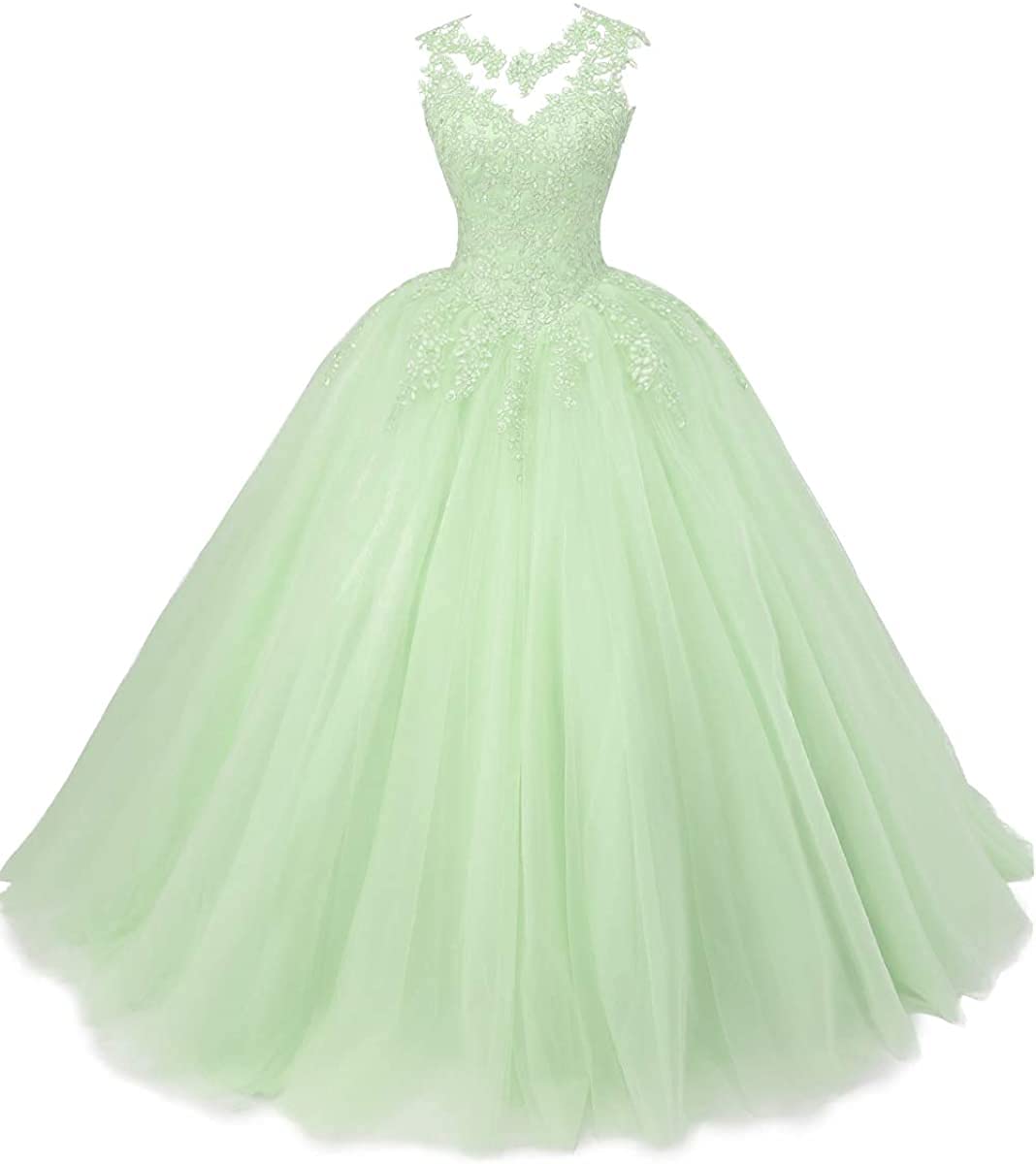 Elegant Beaded Lace Quinceanera Dress for Women - Sweet 16 Prom Ball Gown with Appliques | Perfect for Quinceañeras, Sweet 16 Parties, Prom Nights & Formal Events