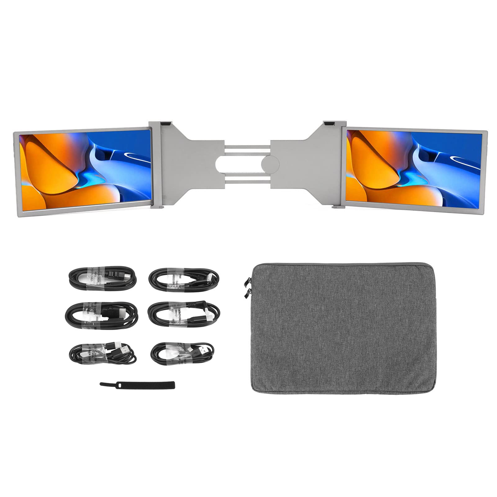 Fydun 15.4 Inch HD 1080P IPS Laptop Screen Extender with Retractable Stand & USB-C Port - Dual Monitor Portable Display for Work & Gaming (Model S20) - Perfect for Home Office, Business Travel & Multi-Tasking Professionals