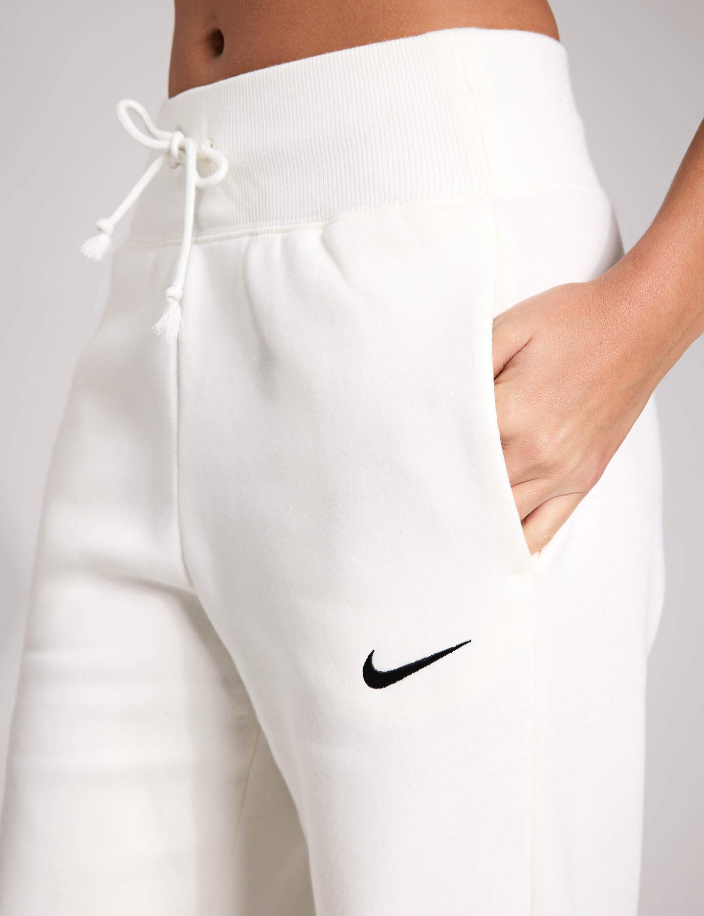 Phoenix Fleece Tracksuit Pants for Women & Men - Comfortable Athletic Joggers in Sail/Black | Perfect for Gym, Running & Casual Wear