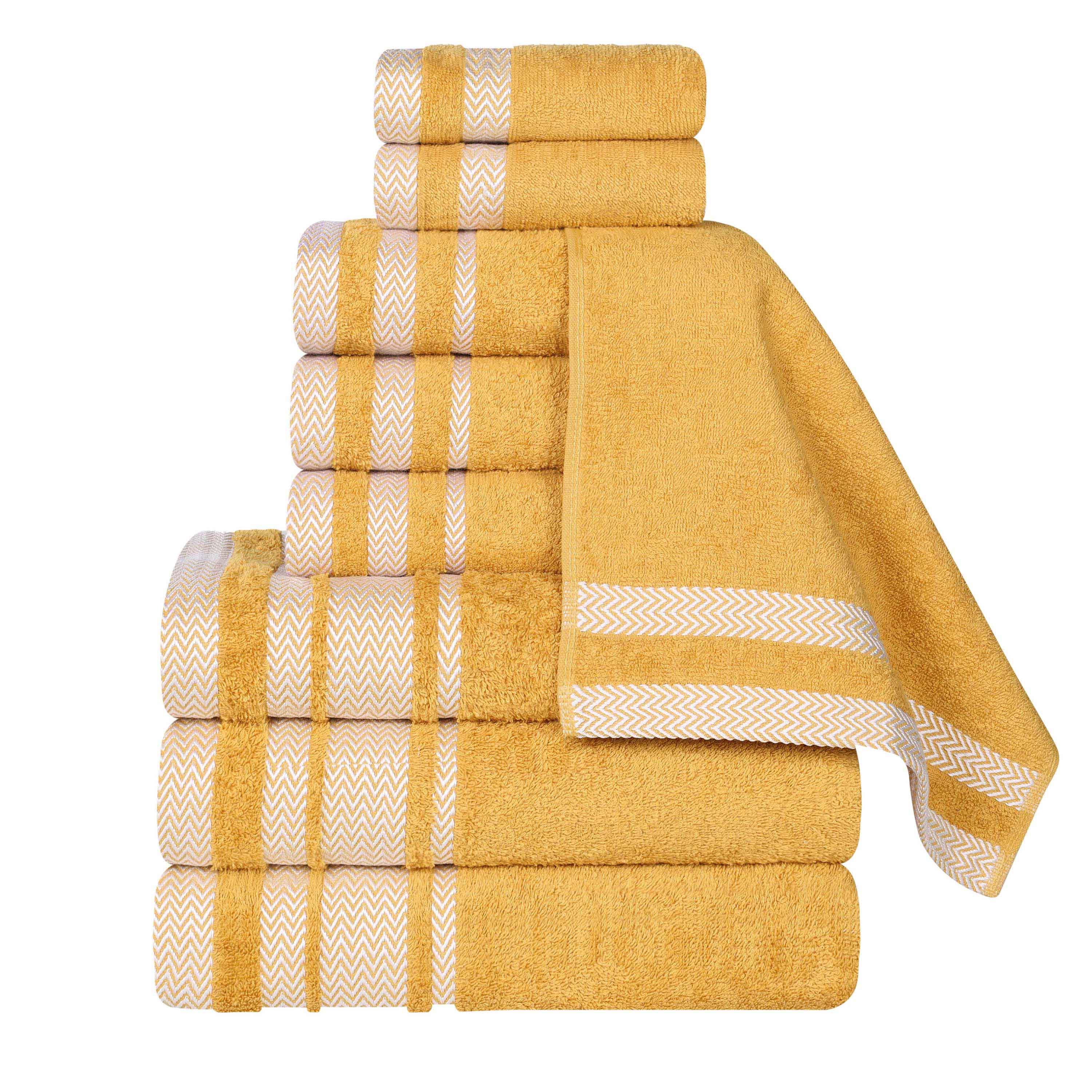 Premium 9-Piece Cotton Towel Set - Medium Weight, Soft & Absorbent Bath Towels for Spa, Gym, and Everyday Use - Hays Brand