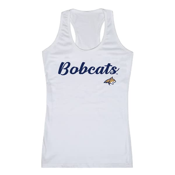 Montana State University Bobcats Women's Script Tank Top Tee T-Shirt - White, Small - Comfortable Athletic Wear for Game Day & College Spirit