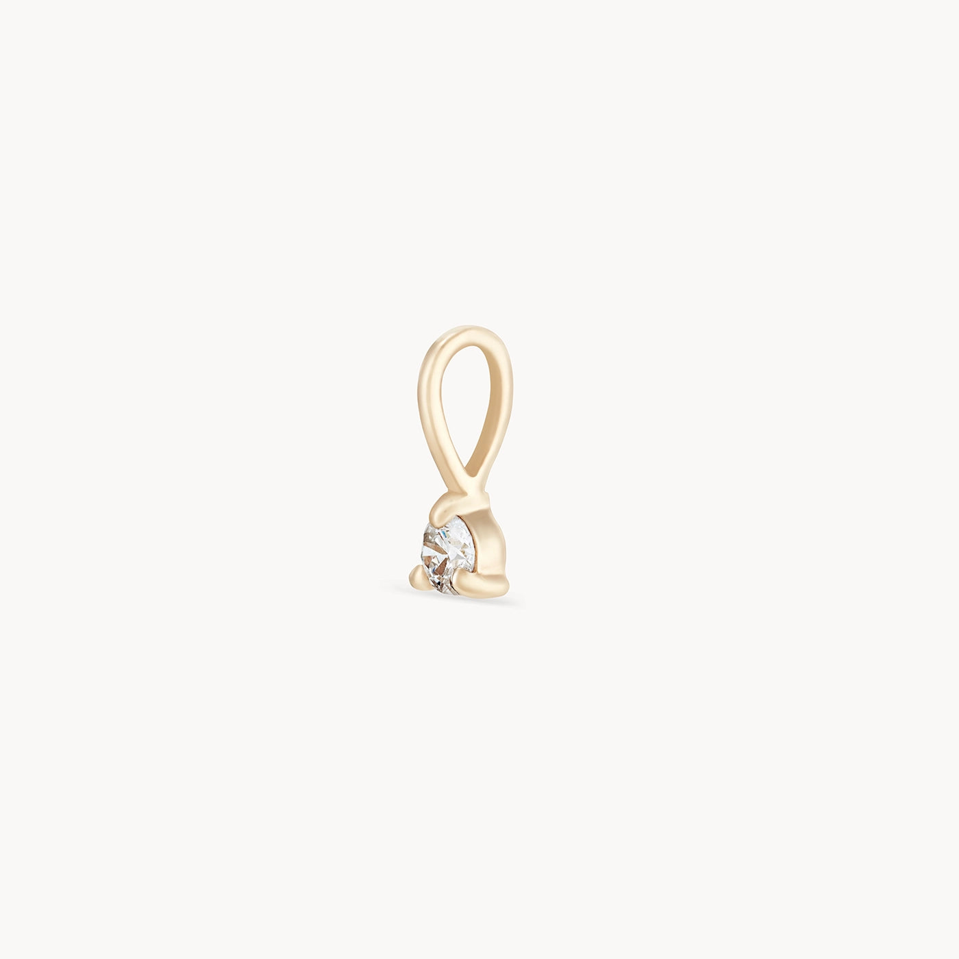 10K Yellow Gold April Birthstone Charm with Diamond - Perfect for Necklaces, Bracelets & Jewelry Gifts