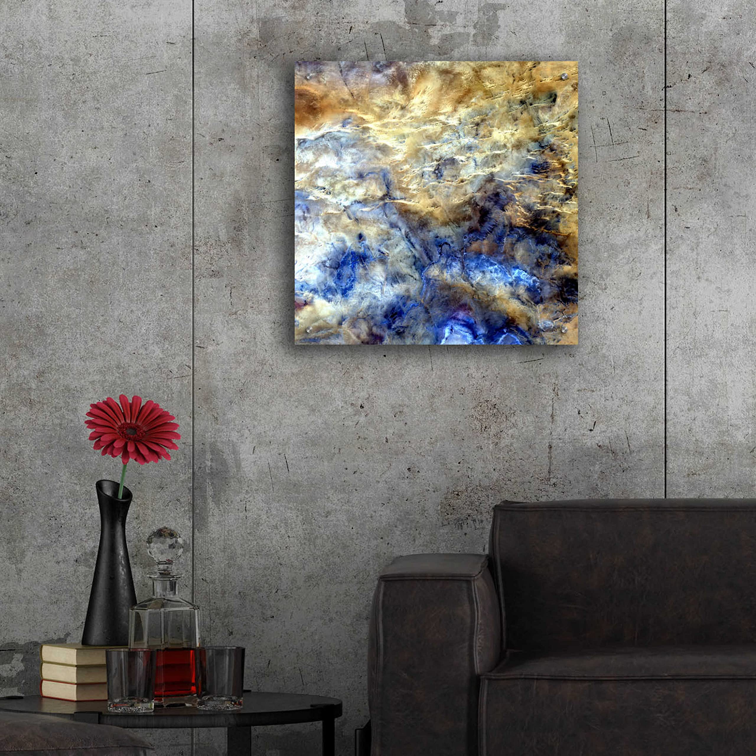 Epic 'Earth as Art: No Man's Land' Acrylic Glass Wall Art - 24x24 Inches Modern Home Decor - Perfect for Living Room, Bedroom & Office Spaces