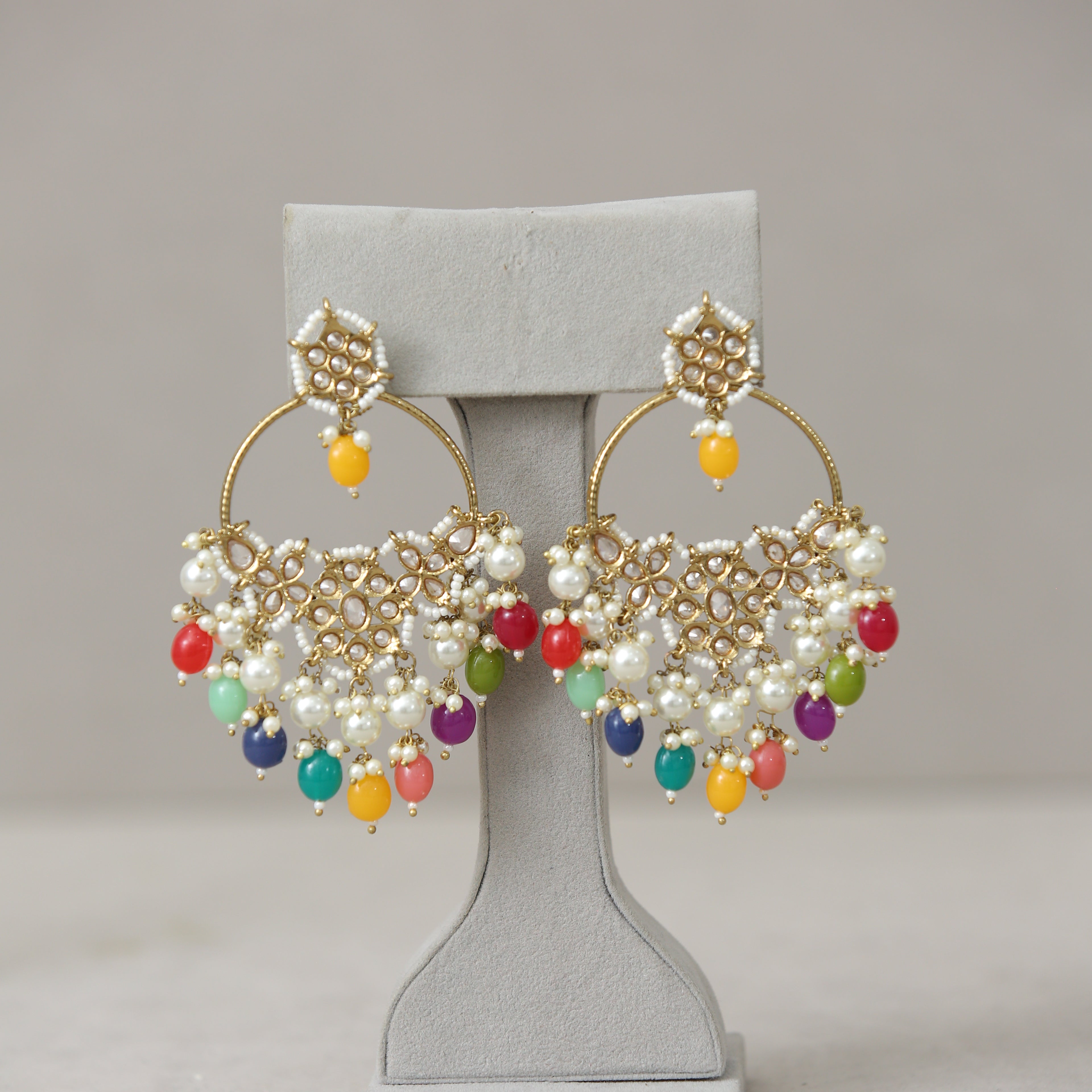 Exquisite Usha Stone Handmade Earrings for Women - Boho Chic Jewelry for Parties, Weddings & Everyday Wear