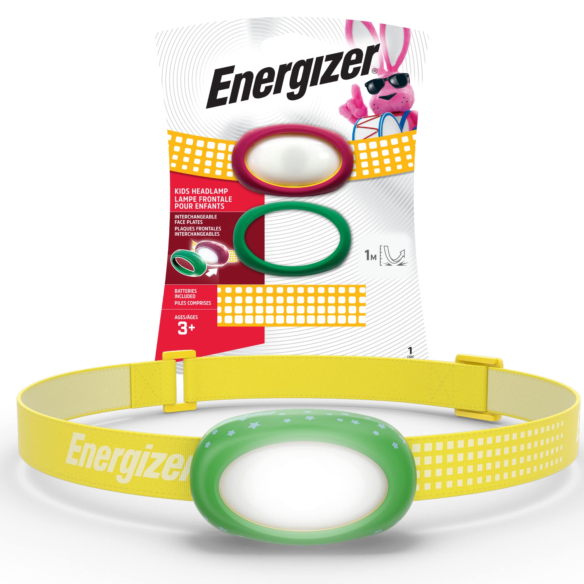 Energizer LED Headlamp for Kids - Bright Multi-Color Headlight with Comfortable Washable Band | Long-Lasting Battery Life (Batteries Included) | Perfect for Camping, Hiking & Outdoor Adventures