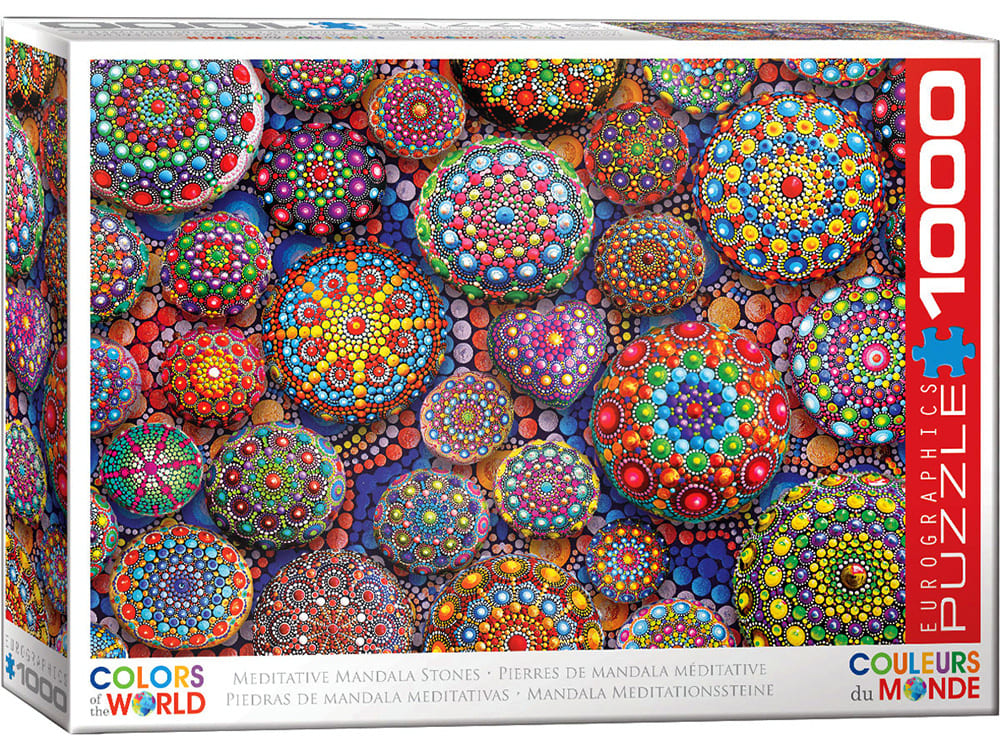 Eurographics 1000-Piece Mandala Stones Jigsaw Puzzle for Adults - Challenging Art Puzzle for Meditation & Home Decor