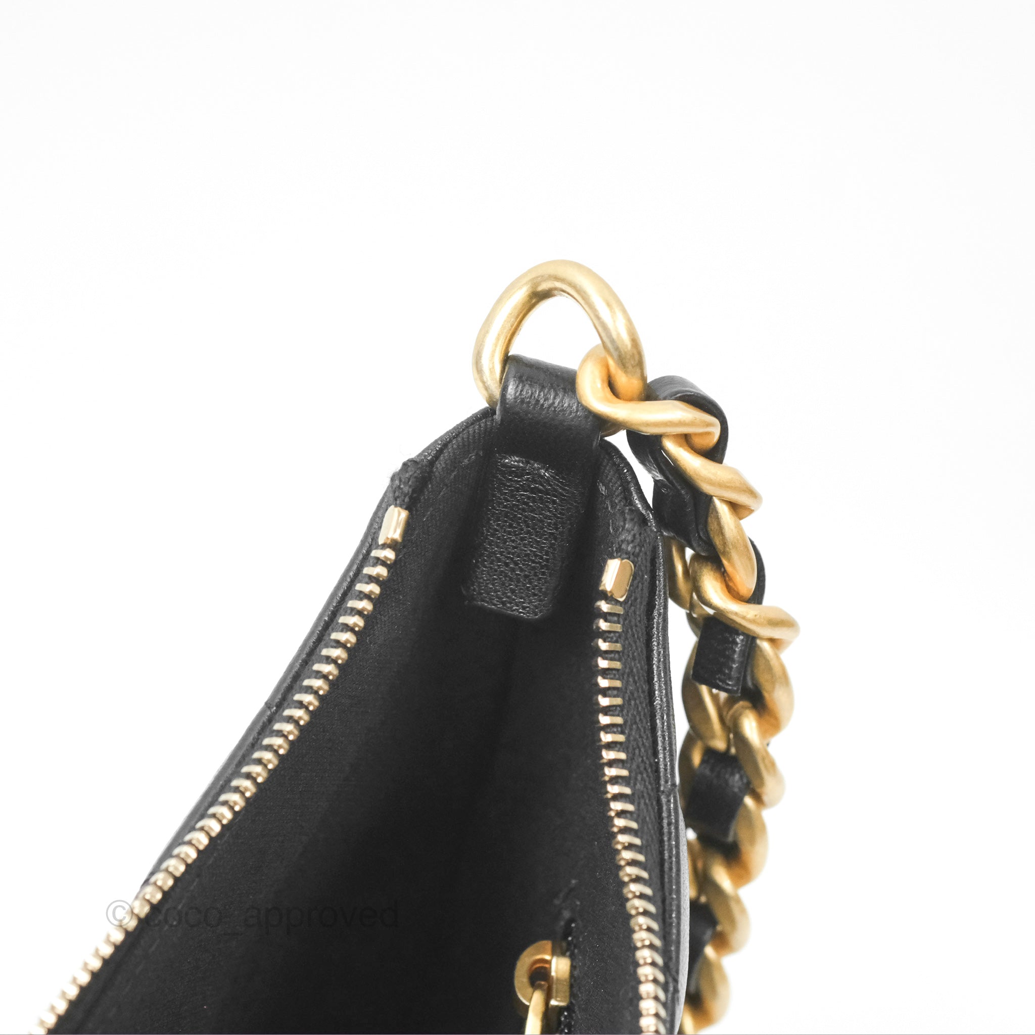Chanel Chain Around Hobo Bag Black Lambskin Leather with Aged Gold Hardware 23B - Luxury Shoulder Bag for Women, Perfect for Evening Parties & Date Nights