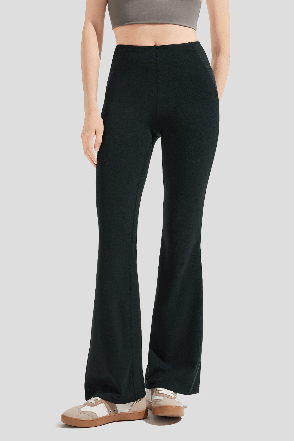 Sysee Women's UPF50+ Sun Protection Flare Pants - Lightweight Travel & Beach Yoga Pants for Summer Outdoor Activities
