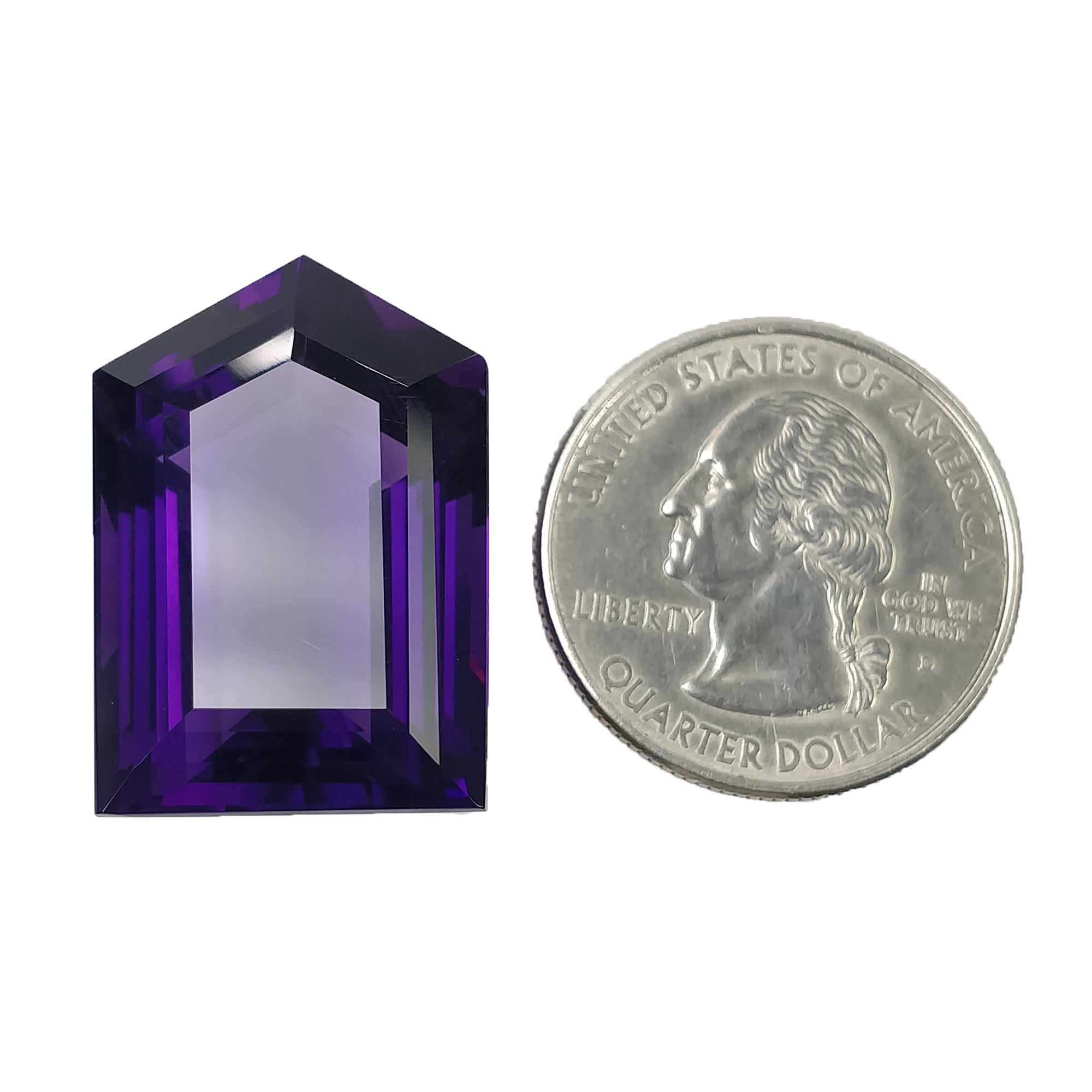 Natural Untreated Amethyst Gemstone 41.80cts - Normal Cut Quartz Crystal 26x18mm Uneven Shape for Jewelry Making, Healing Crystals & Spiritual Decor