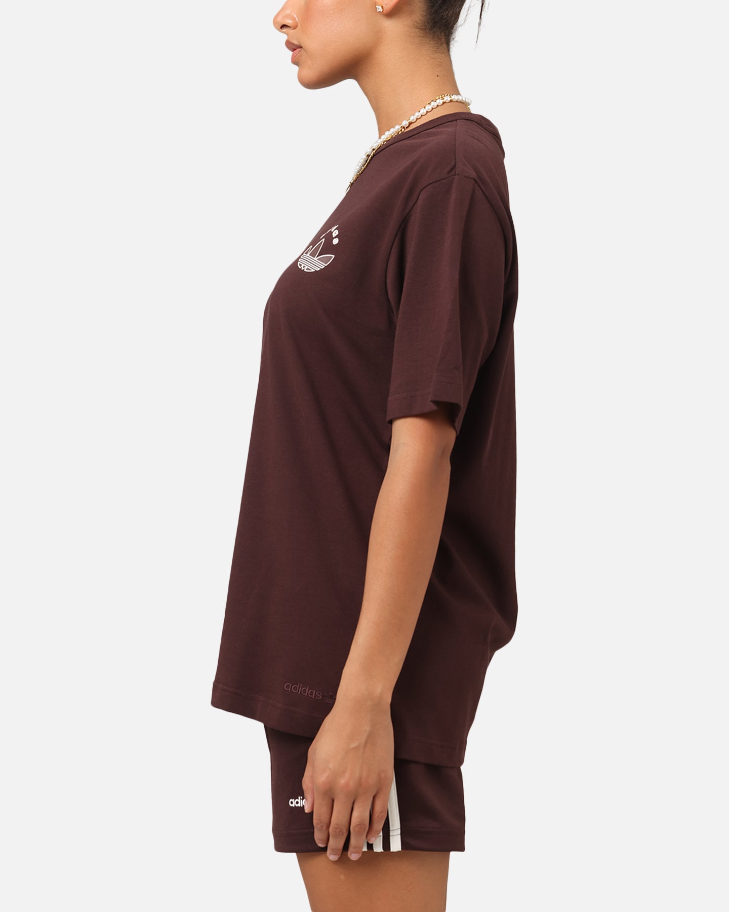 Adidas Graphic T-Shirt for Men - Brown Cotton Casual Tee - Perfect for Streetwear, Gym & Everyday Outfits