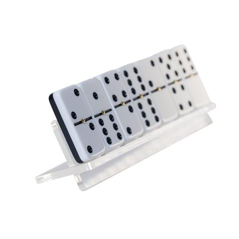 Premium Domino Set with Wooden Racks - Classic Double Six Dominoes Game for Family Game Night, Parties, and Outdoor Gatherings