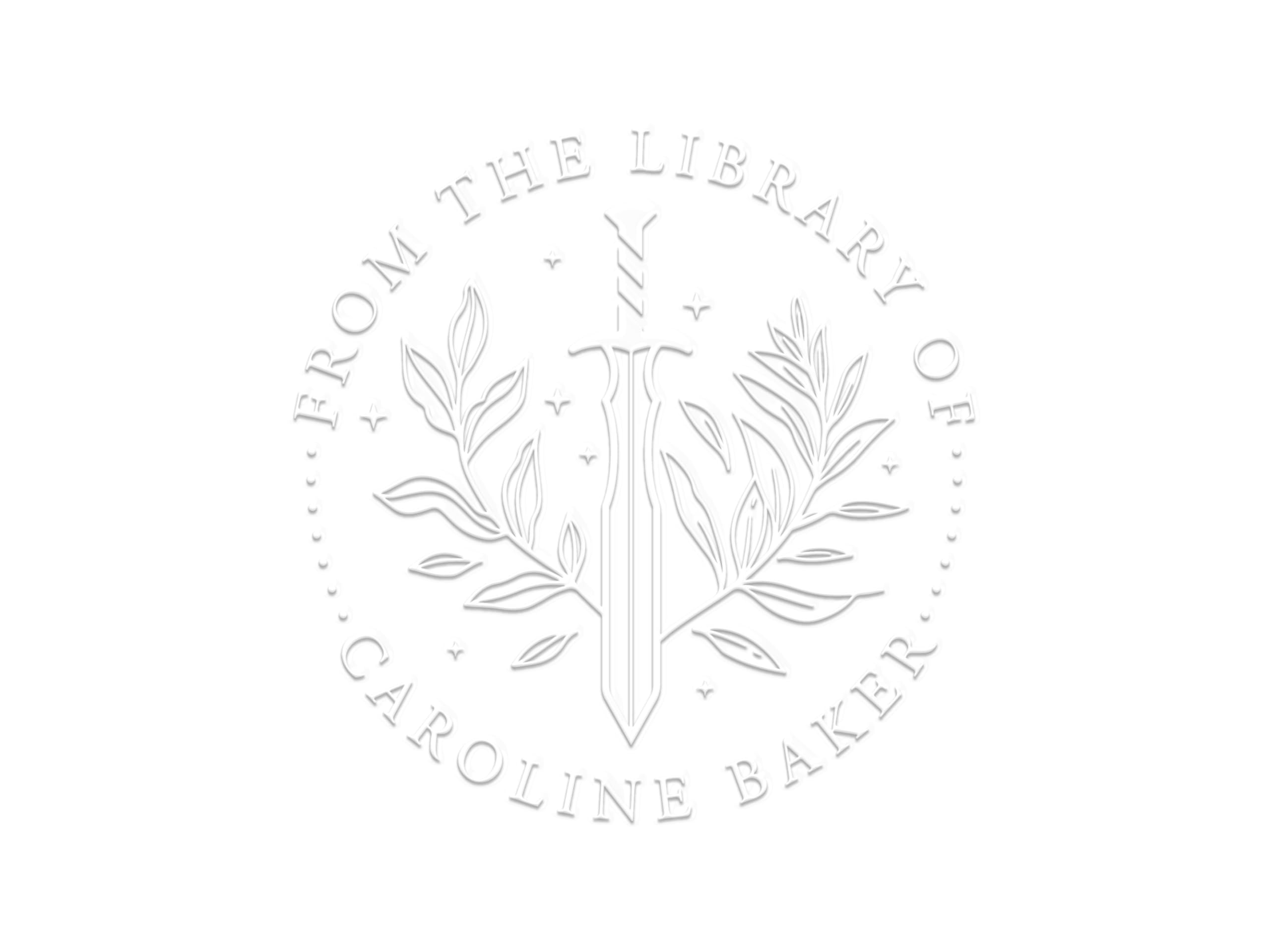 Custom Personalized Book Embosser Stamp - 1.5 x 1.5 Inch Library Stamp with Fantasy Sword Design - Perfect for Book Lovers, Collectors & Gift Giving - Ideal for Personalizing Books, Journals & Library Collections