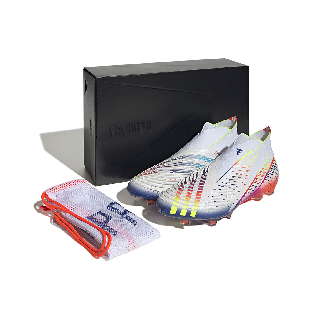 **adidas Men's Predator Edge+ Firm Ground Soccer Cleats (GW1040) - Lightweight Football Boots for Speed & Control, Perfect for Turf Matches & Training**