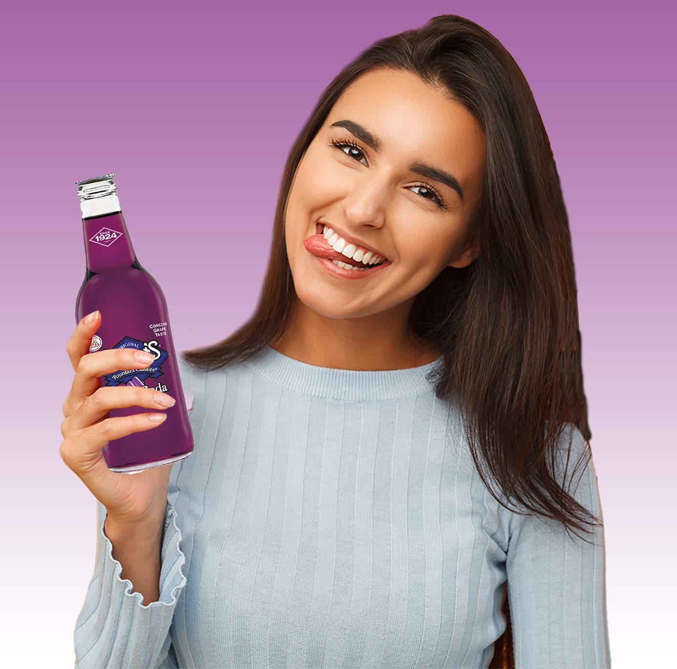 Stewart's Grape Soda - 24 Pack (12 fl oz Glass Bottles) | Classic American Soda for Parties, BBQs & Nostalgic Treats