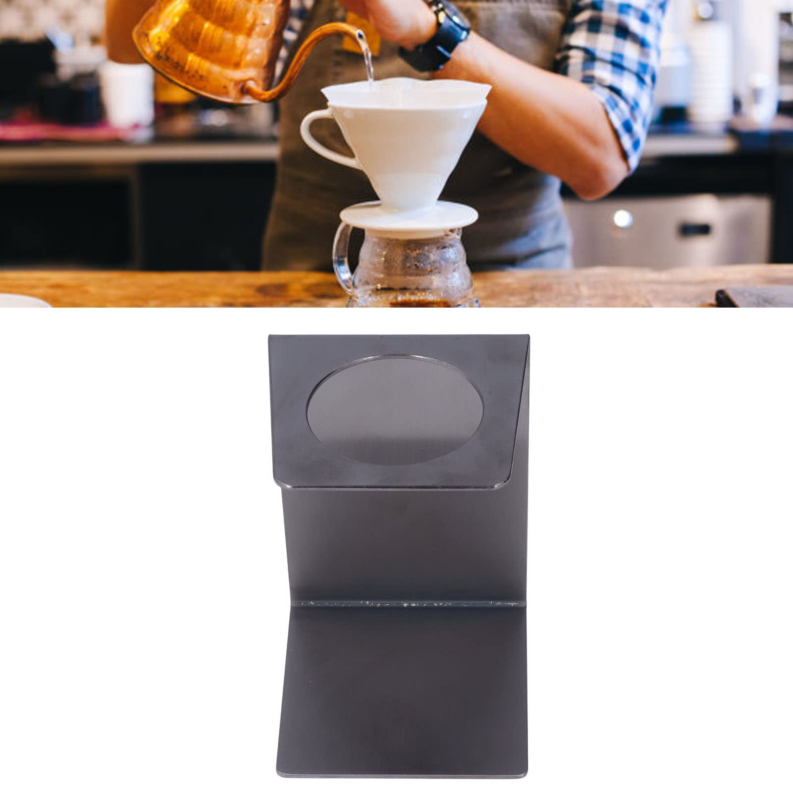 Premium Drip Coffee Stand - Pour Over Coffee Maker & Dripper Holder for Coffee Connoisseurs - Barista-Grade Coffee Accessories for Home, Office & Cafe Use (Black)