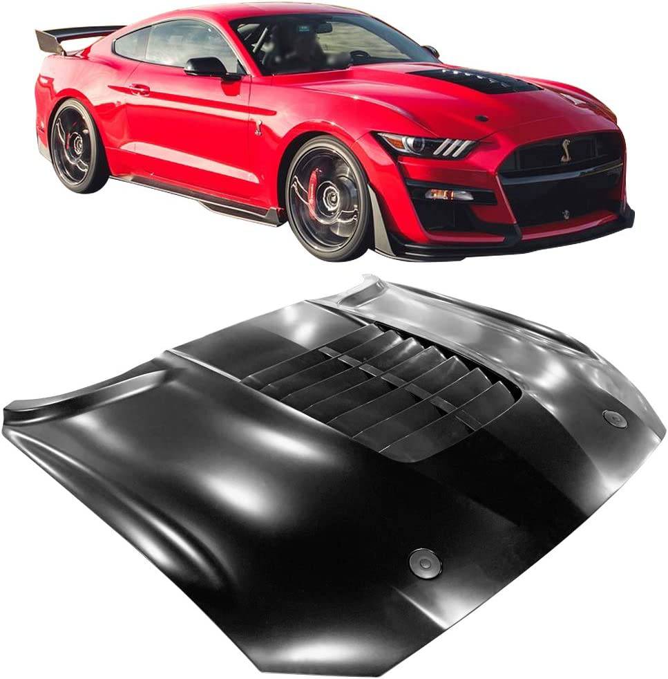 2018-2023 Ford Mustang 2Dr GT500 Style Unpainted Aluminum Front Hood - Lightweight Performance Upgrade for Street Racing & Car Shows (Pick Up Only)