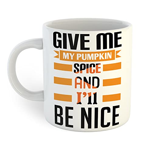 Premium Pumpkin Spice Coffee Mug - 15oz Ceramic Cup with Comfort Handle - Perfect for Fall Mornings, Office Use & Cozy Home Coffee Breaks