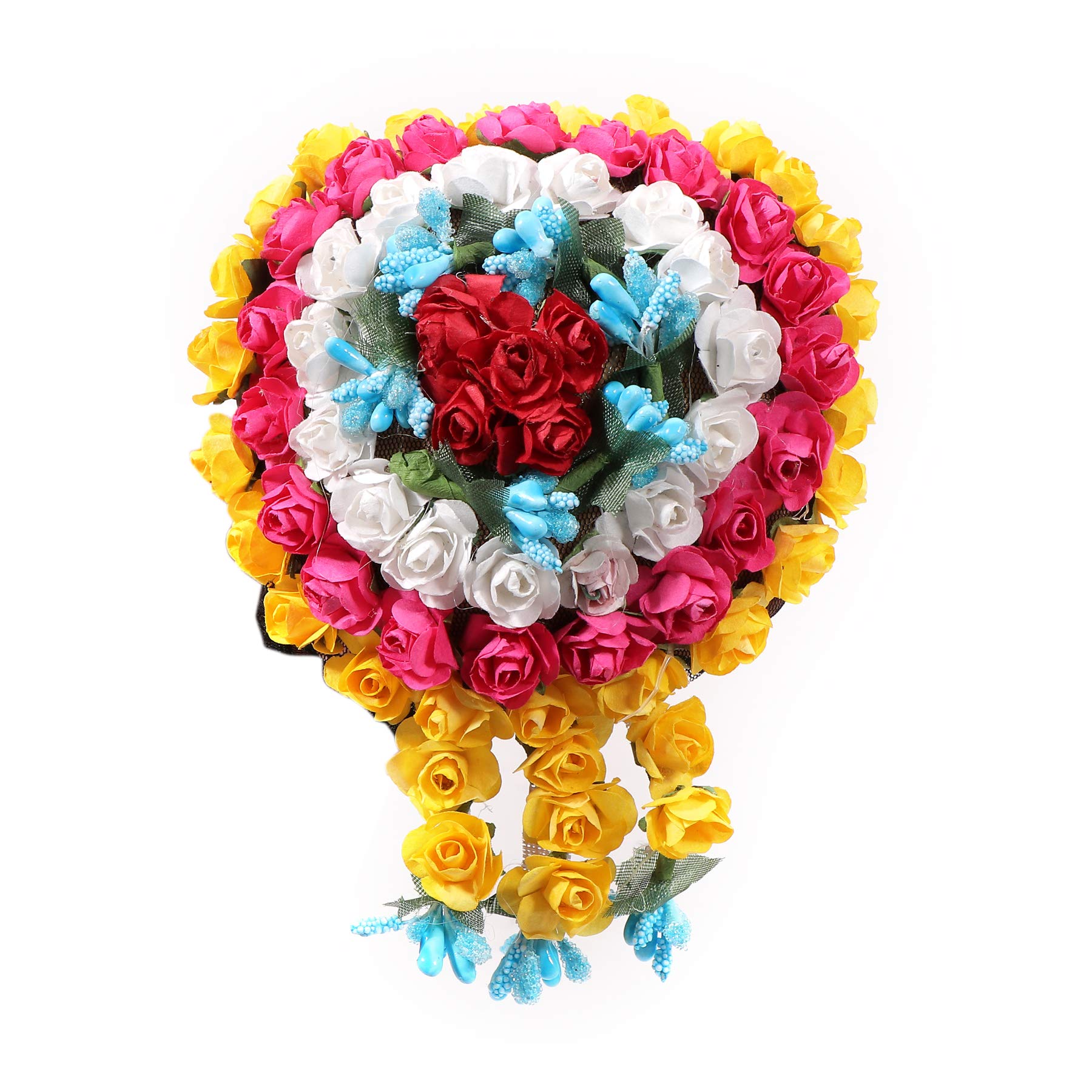 Shivarth Hair Bun Maker - Floral Gajra Hair Accessories for Women & Girls | Multi-Color Hair Donut | Perfect for Weddings, Parties & Traditional Outfits