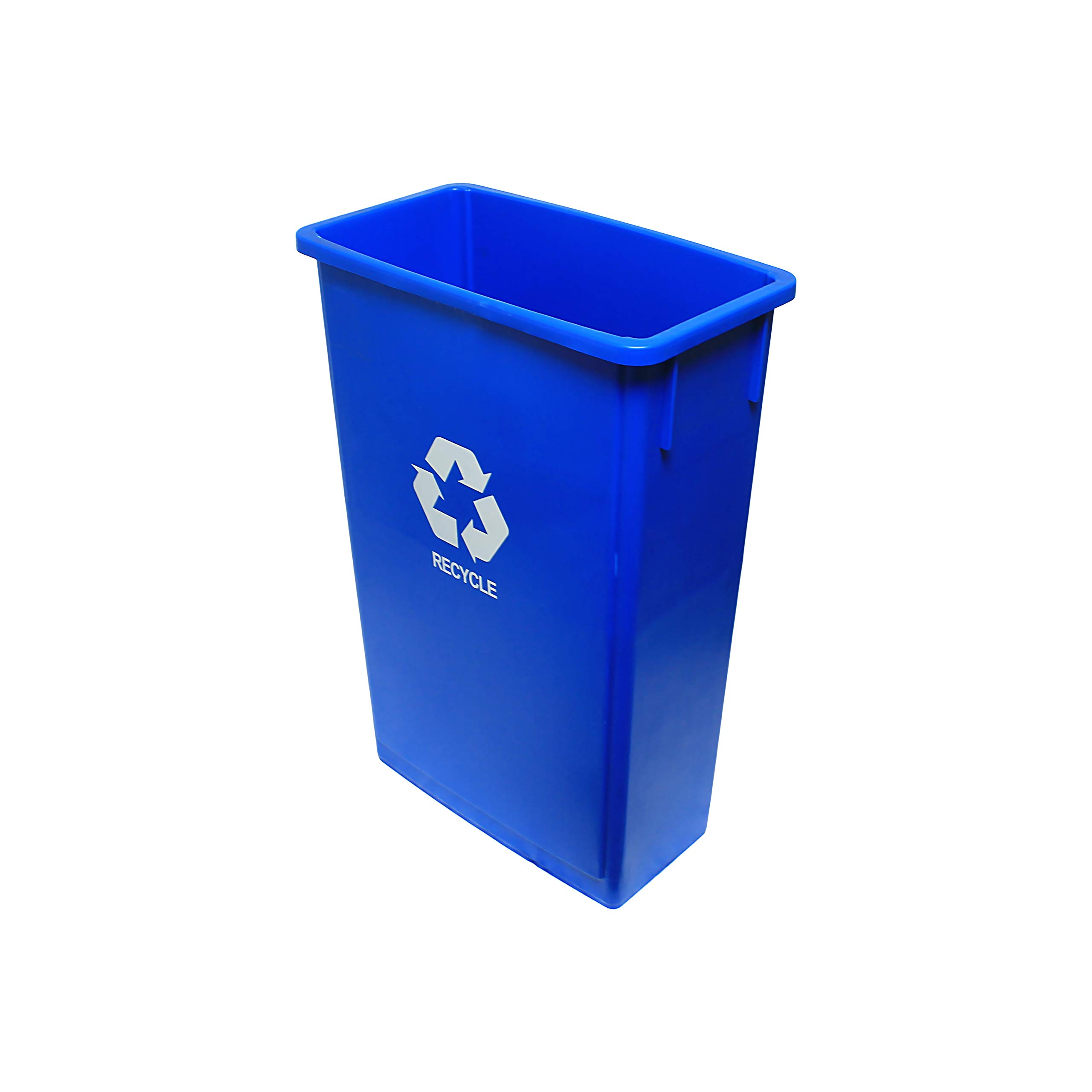 Thunder Group 23 Gallon Plastic Trash Can with Recycle Mark - Ideal for Kitchen, Office, and Outdoor Waste Disposal