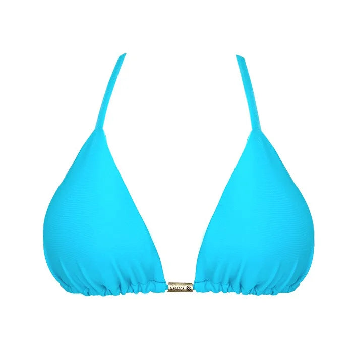 Turquoise Blue Brazilian Triangle Bikini Top for Women - High-Quality Swimwear for Beach, Pool & Summer Vacations