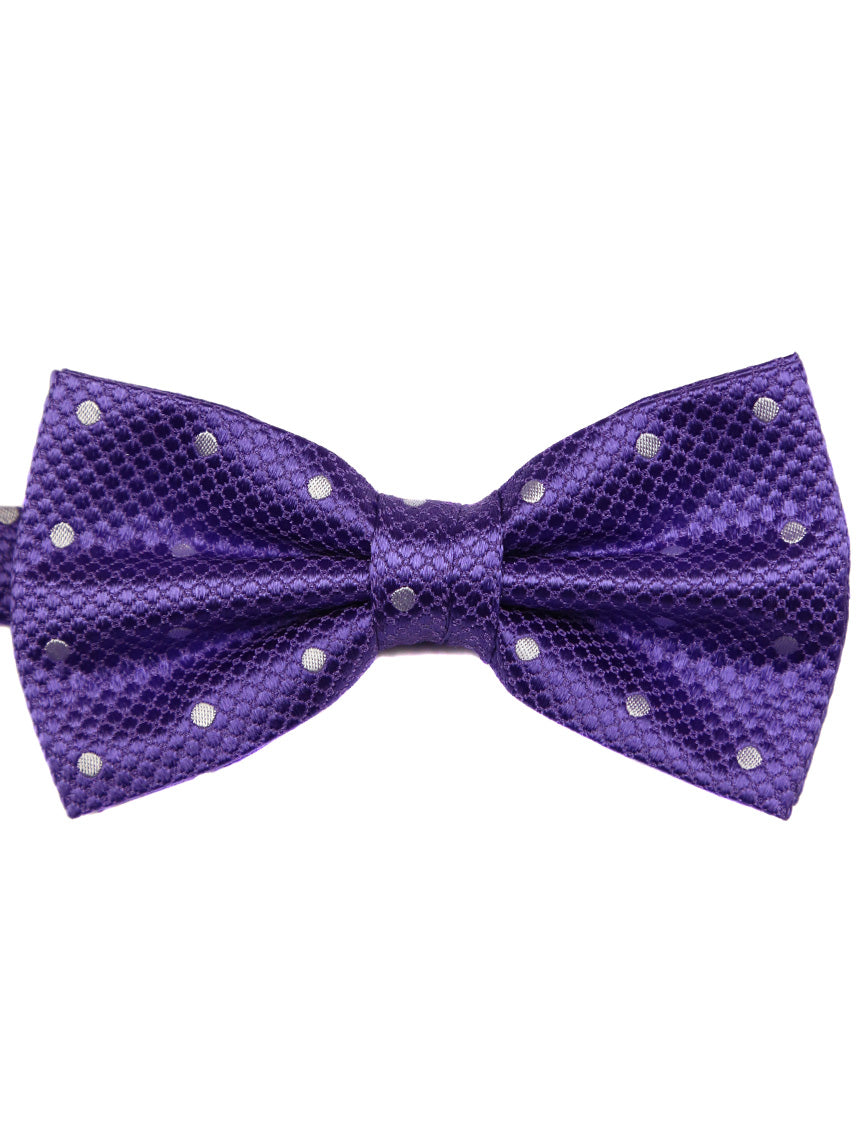 DÉCLIC Classic Spot Bow Tie - Lavender & White | Elegant & Stylish Accessory for Weddings, Parties & Formal Events