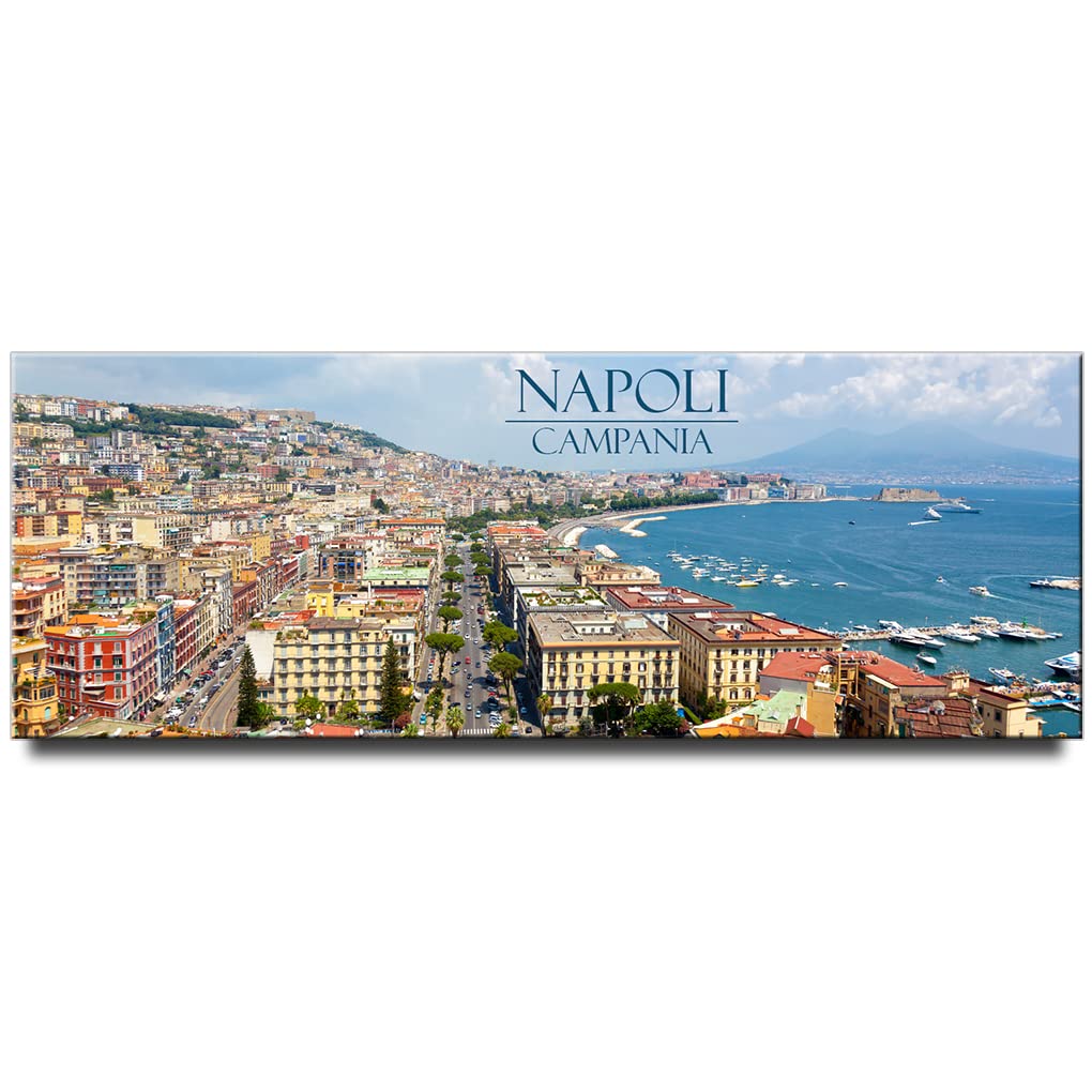 Napoli Italy Fridge Magnet - Travel Souvenir from Campania with Mount Vesuvius Design - Perfect for Refrigerators, Lockers & Travel Scrapbooks