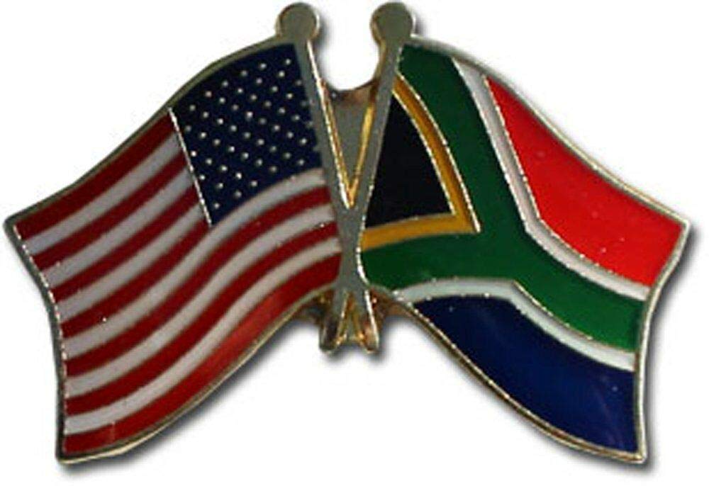 24 Pack USA American South Africa Friendship Flag Lapel Pins for Bike Hats & Motorcycle Gear - Durable Studs for Clothing, Caps & Accessories - Perfect for Bikers, Collectors & Patriotic Events