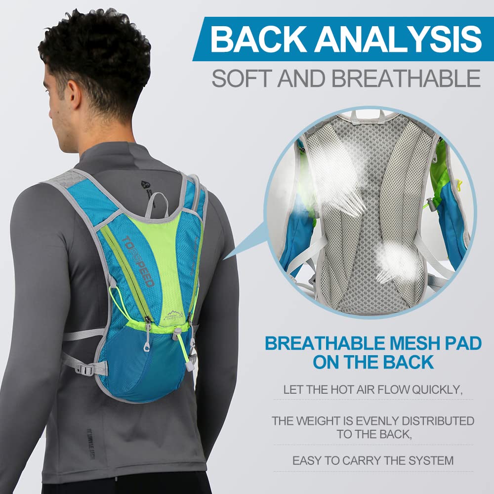 **IX INOXTO Hydration Pack Backpack - 1.5L (50 oz) Lightweight Water Bladder for Running, Hiking, Cycling, Climbing & Camping - Perfect for Men & Women Outdoor Adventures**