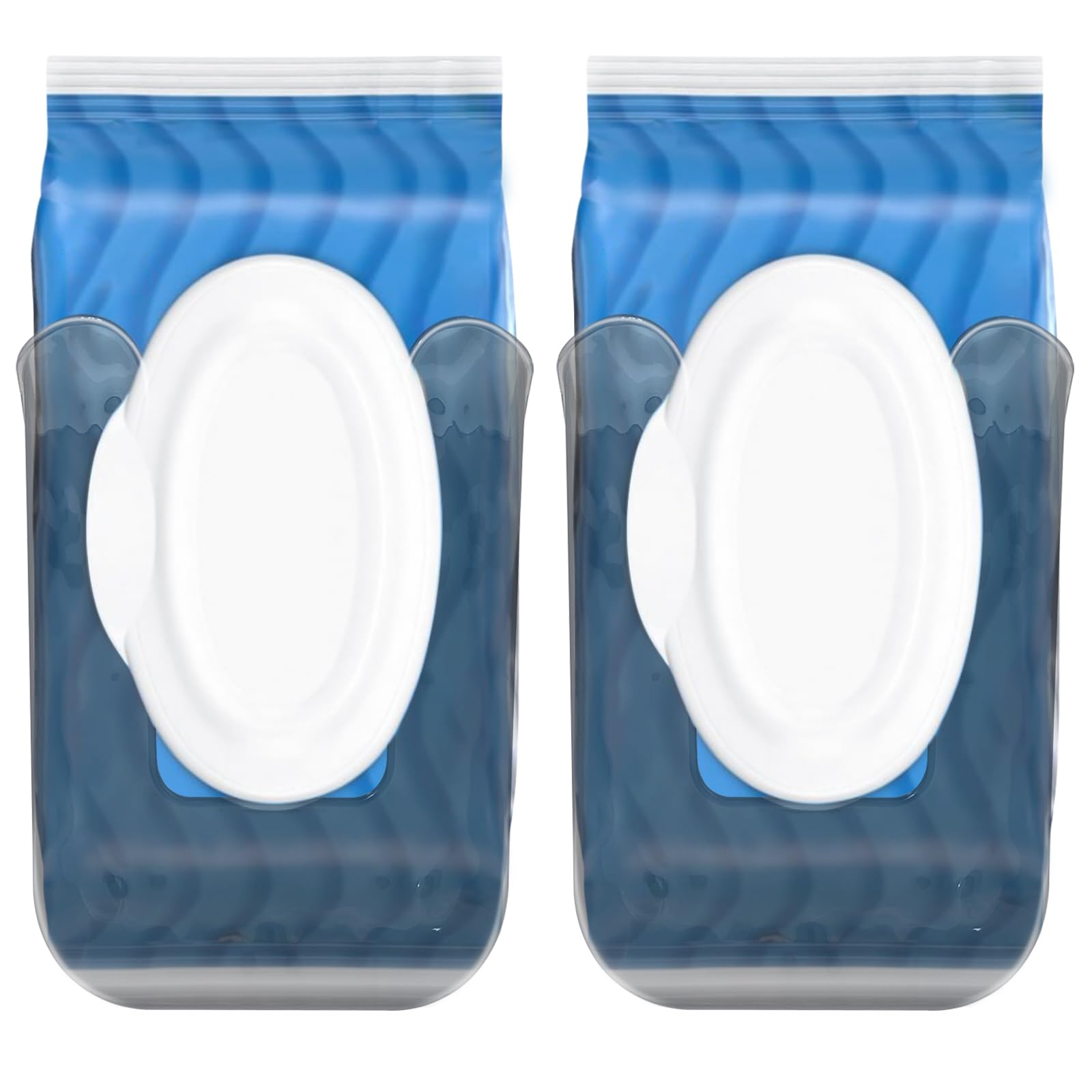 **Flushable Wipes Dispenser for Cottonelle - Clear Wall-Mounted Bathroom & Kitchen Wipe Holder (2-Pack) - Perfect for Toilet, Baby Changing & Travel**