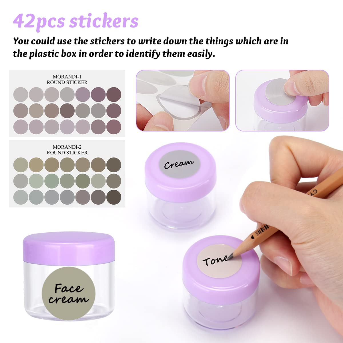 24-Piece BELICOO 20ml Travel Cosmetic Sample Jars with Lids - Multicolor Small Containers for Eyeshadow, Nail Powder, Lotion & Cream Storage - Perfect for Makeup Artists, DIY Beauty & Travel Organizers