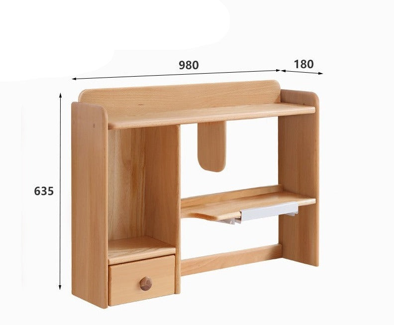 Solid Oak & Beech Wood Bookshelf - Sturdy Wooden Shelf for Home, Office & Library - Perfect for Organizing Books, Decor & Storage