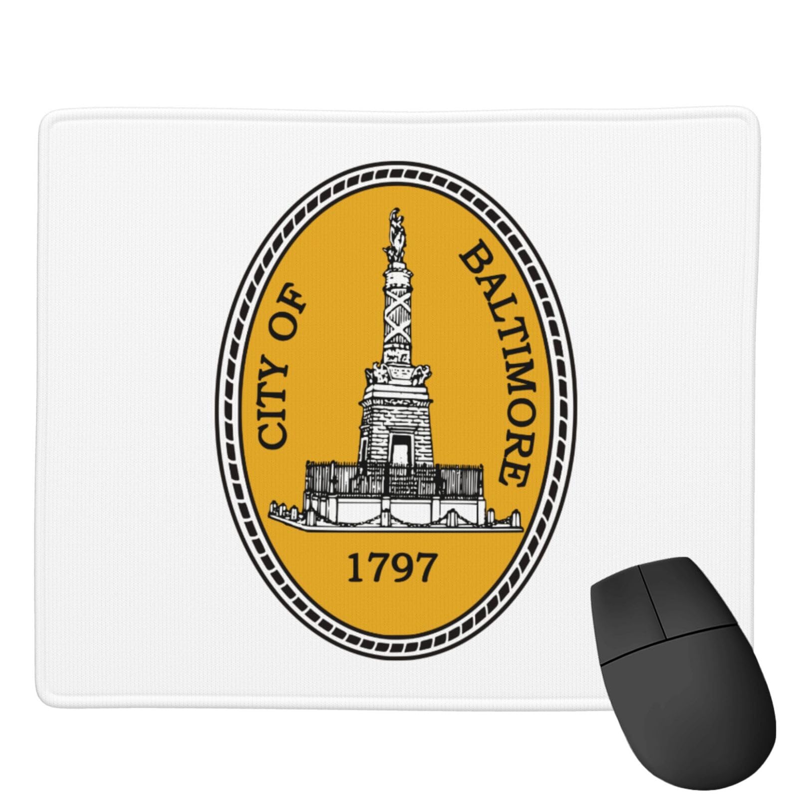SIYTUAU Baltimore Maryland Seal Mouse Pad - Waterproof Non-Slip Rubber Desk Mat for Office & Gaming (7x9 Inches) - Perfect for Laptops, Computers & Workstations