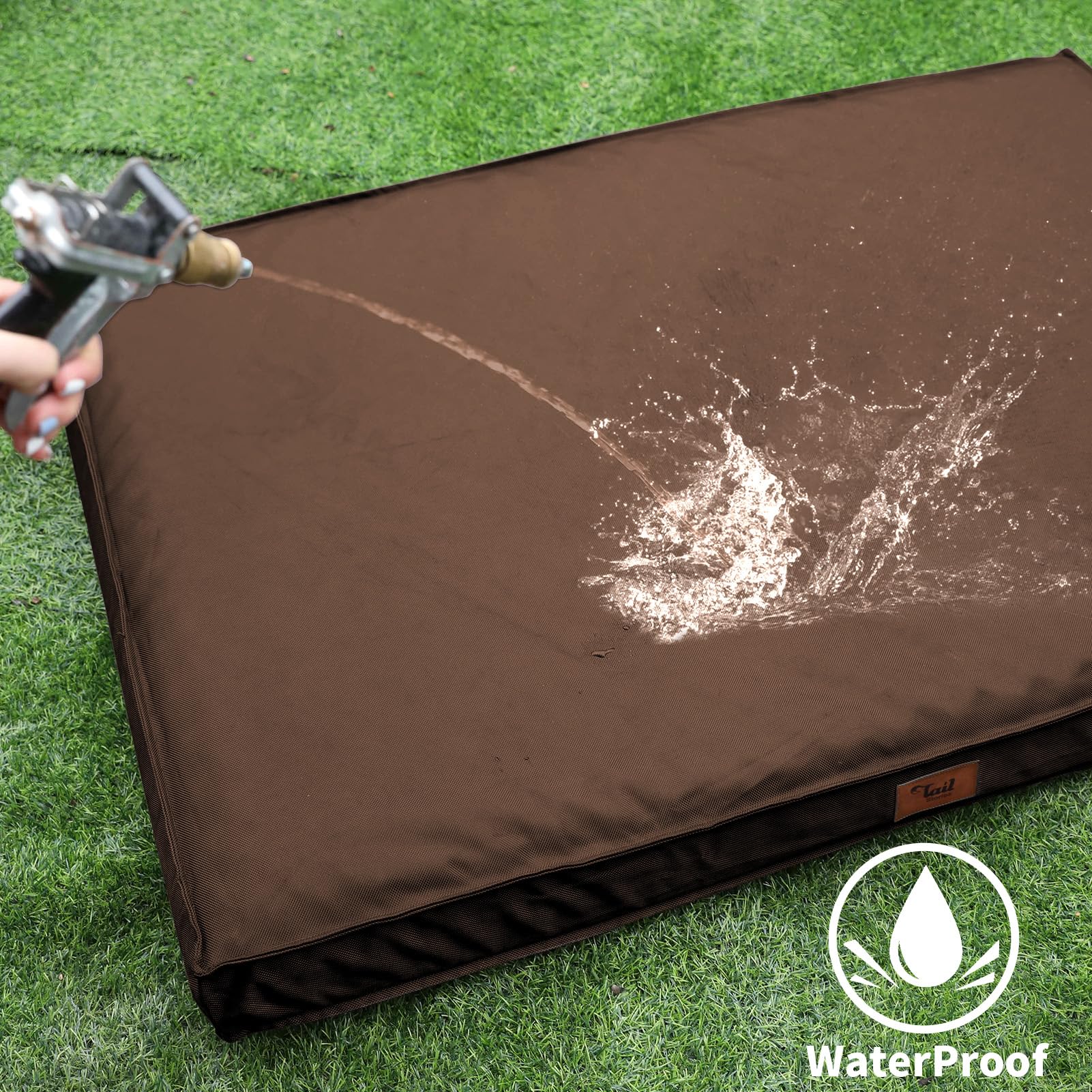 **Waterproof Orthopedic Dog Bed for Large Dogs - Washable Removable Oxford Cover, Egg Foam Support - Perfect for Outdoor, Indoor & Kennel Use**