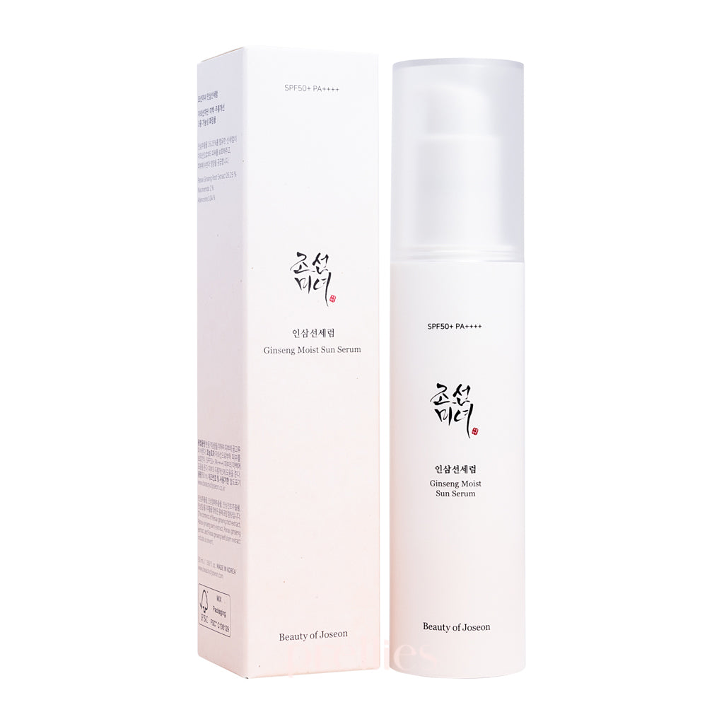 Beauty of Joseon Ginseng Moist Sun Serum SPF 50+ PA++++ 50ml - Korean Sunscreen for Face, Hydrating & Anti-Aging - Perfect for Daily UV Protection & Skincare Routine