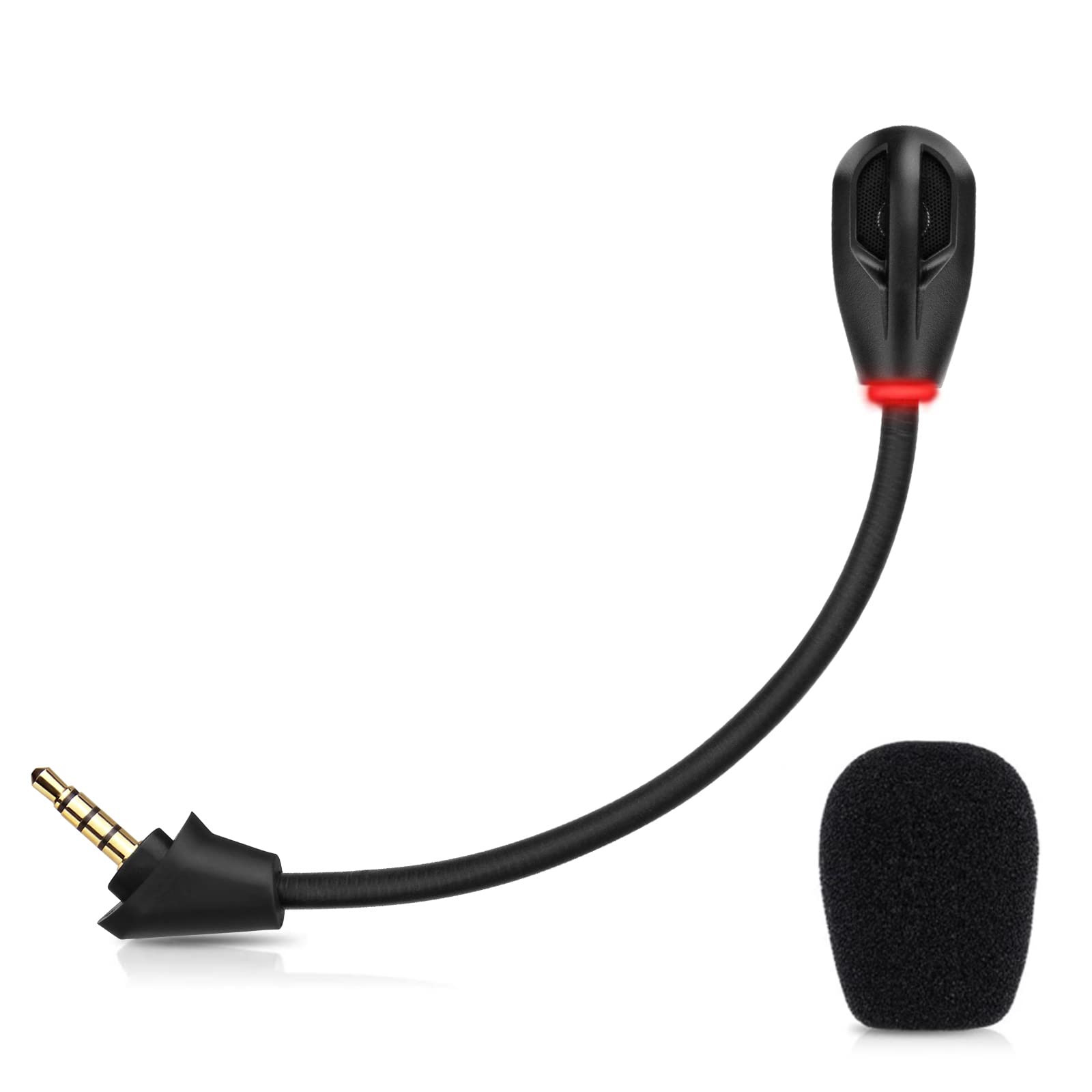 HyperX Cloud Alpha Wireless Gaming Headset Replacement Mic - Detachable 3.5mm Noise Cancelling Microphone with LED Mute Indicator for PC, Xbox One, PS4, PS5 (Black) - Perfect for Online Gaming, Streaming & Voice Chats