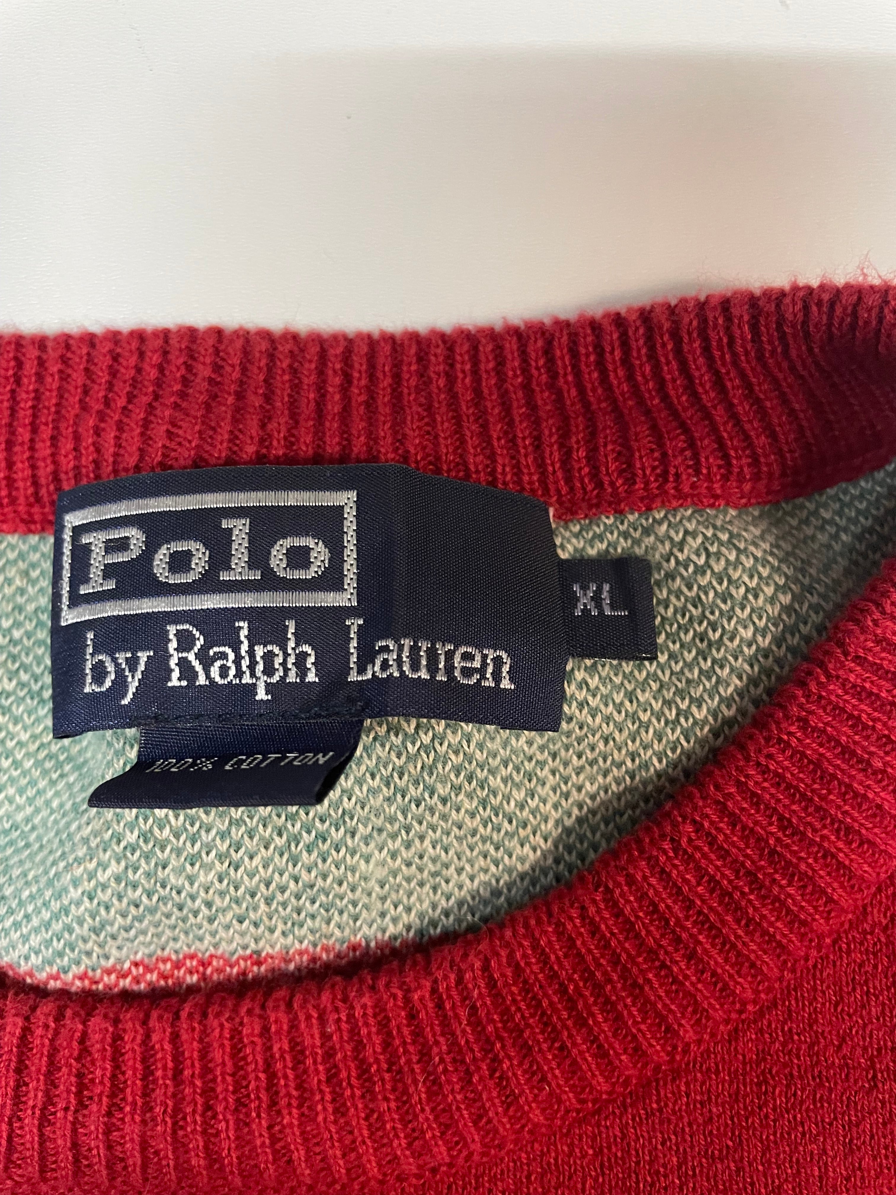 Ralph Lauren Vintage Pullover Sweater Men's XL 866 - Classic Cotton Crewneck Pullover for Casual Wear & Fall Fashion