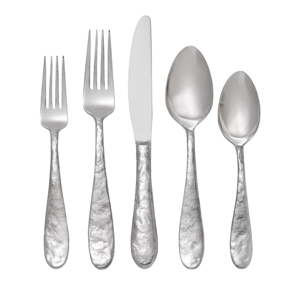 5-Piece Colorful Cast Iron Flatware Set - Durable & Stylish for Dining, Camping, and Outdoor Picnics