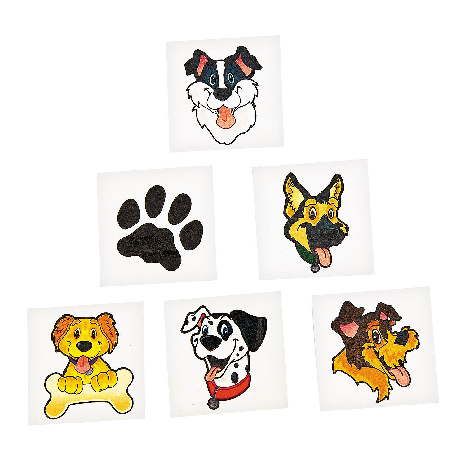 72 Pcs Puppy Dog Temporary Tattoos for Kids - Fun Party Favors, Birthday Gifts & School Rewards | Safe & Washable Animal Designs for Children's Events