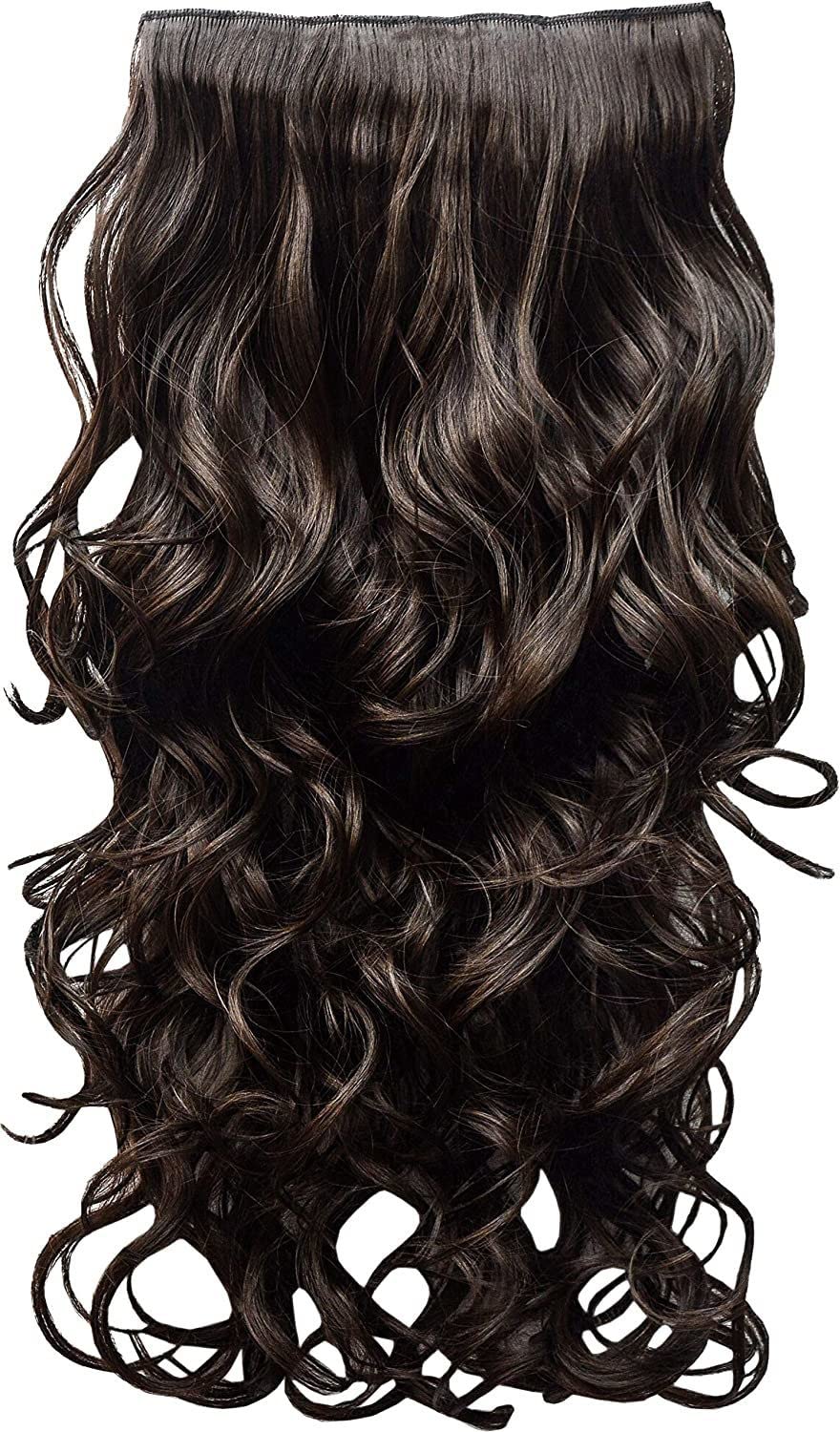 Natural Light Brown Curly Wavy Hair Extensions for Women - Remy Human Hair Clip-ins for Volume & Length - Perfect for Parties, Weddings & Daily Styling