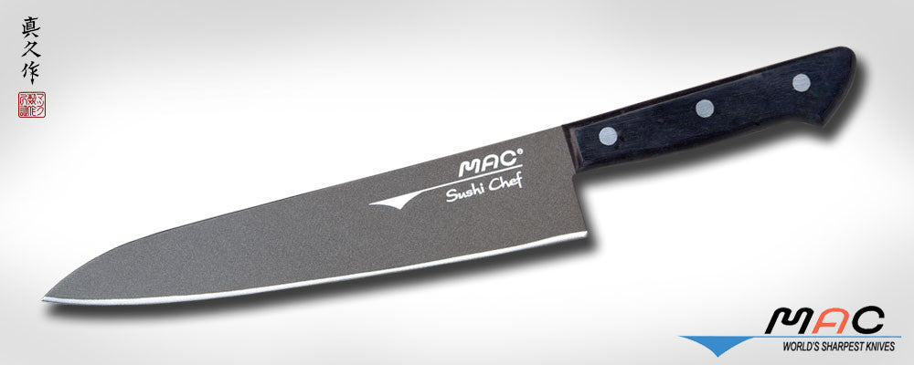 MAC BSC 85 Japanese Series 8½ Inch Professional Sushi Chef Knife - High Carbon Steel Blade for Precision Cutting - Perfect for Sushi Making, Fish Filleting & Japanese Cuisine (Free Shipping)