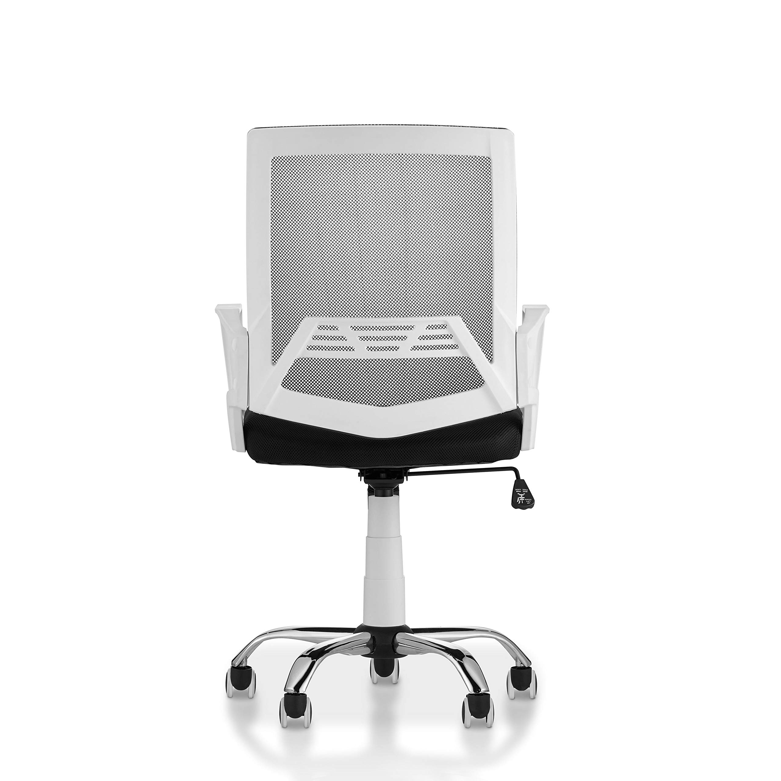 HOMES: Inside + Out Xenia Ergonomic Office Chair with Adjustable Height - White - Perfect for Home Office, Gaming, and Workspace Comfort