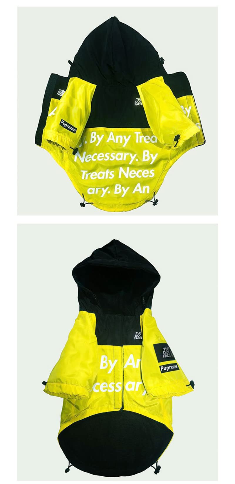 **Waterproof & Windproof Dog Raincoat with Hood - Lightweight Dog Jacket for Small, Medium, Large & XL Dogs (5X-Large, Yellow) - Perfect for Rainy Walks & Outdoor Adventures**