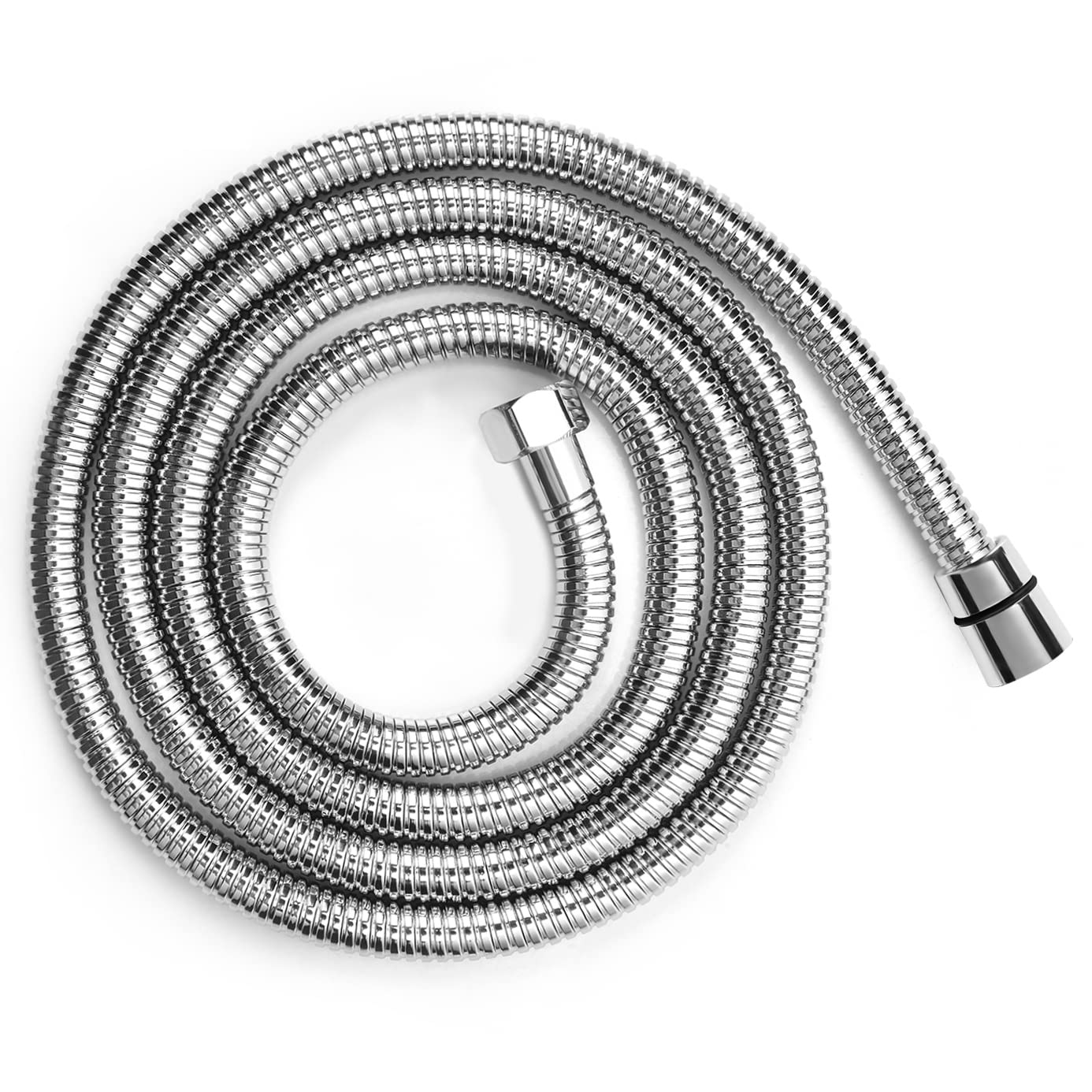 Extra Long 118 Inch Shower Hose - Brushed Chrome Handheld Shower Head Hose with Brass Insert & Nut - Lightweight & Flexible for Bathroom, RV, and Mobile Home Use