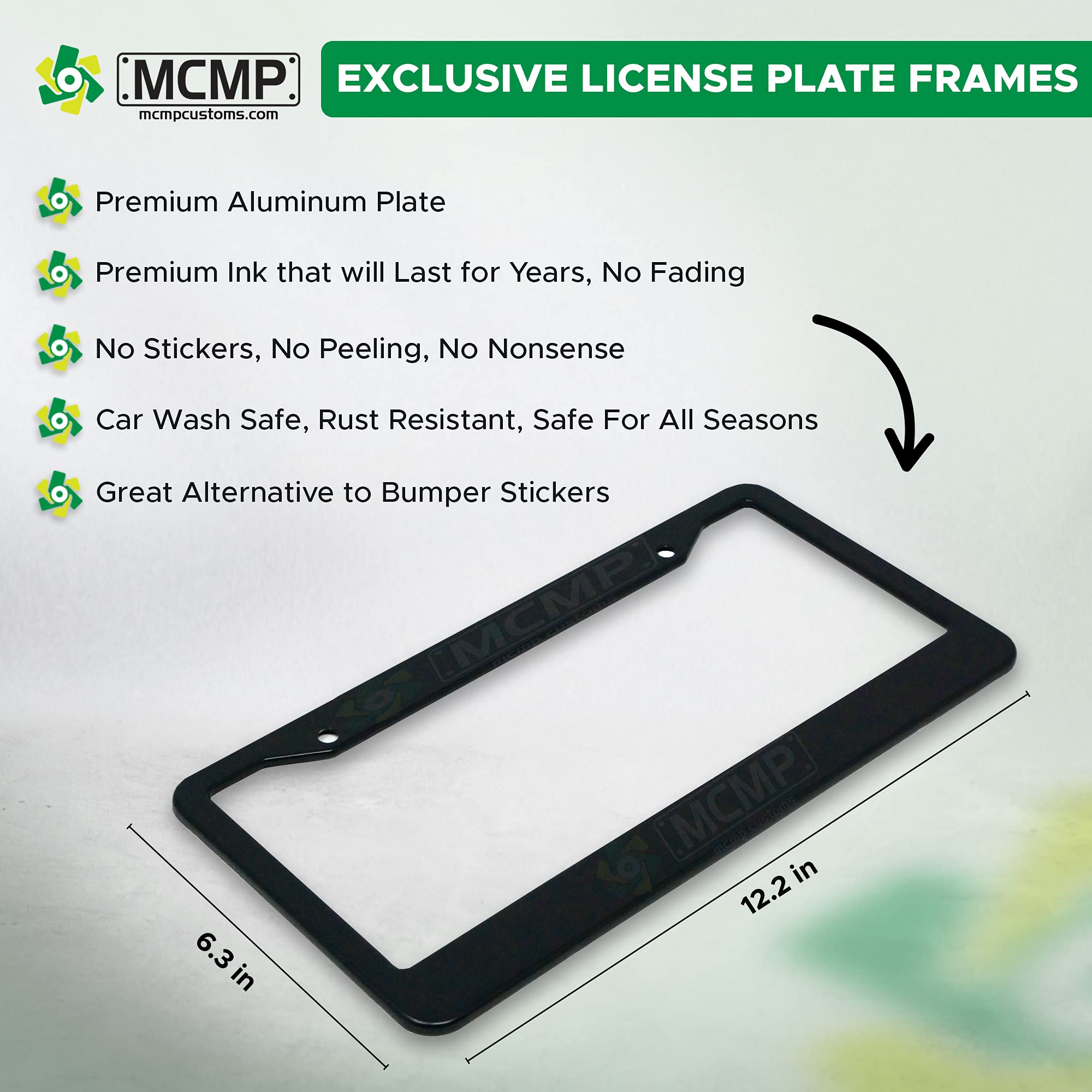 MCMP Funny Aluminum Car License Plate Frame - 'Adulting Is Soup, I Am A Fork' Novelty Design for Cars, Trucks & SUVs - Perfect Gift for College Graduates & Office Workers