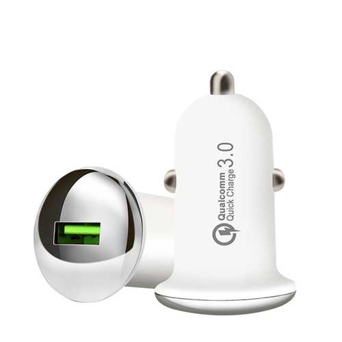 Bakeey QC3.0 Fast Car Charger with LED Indicator - Compatible with iPhone X/8 Plus, OnePlus 5T, Redmi 5 Plus, Huawei Mate 10 Pro, Samsung Galaxy S9+ - Perfect for Road Trips & Daily Commuting