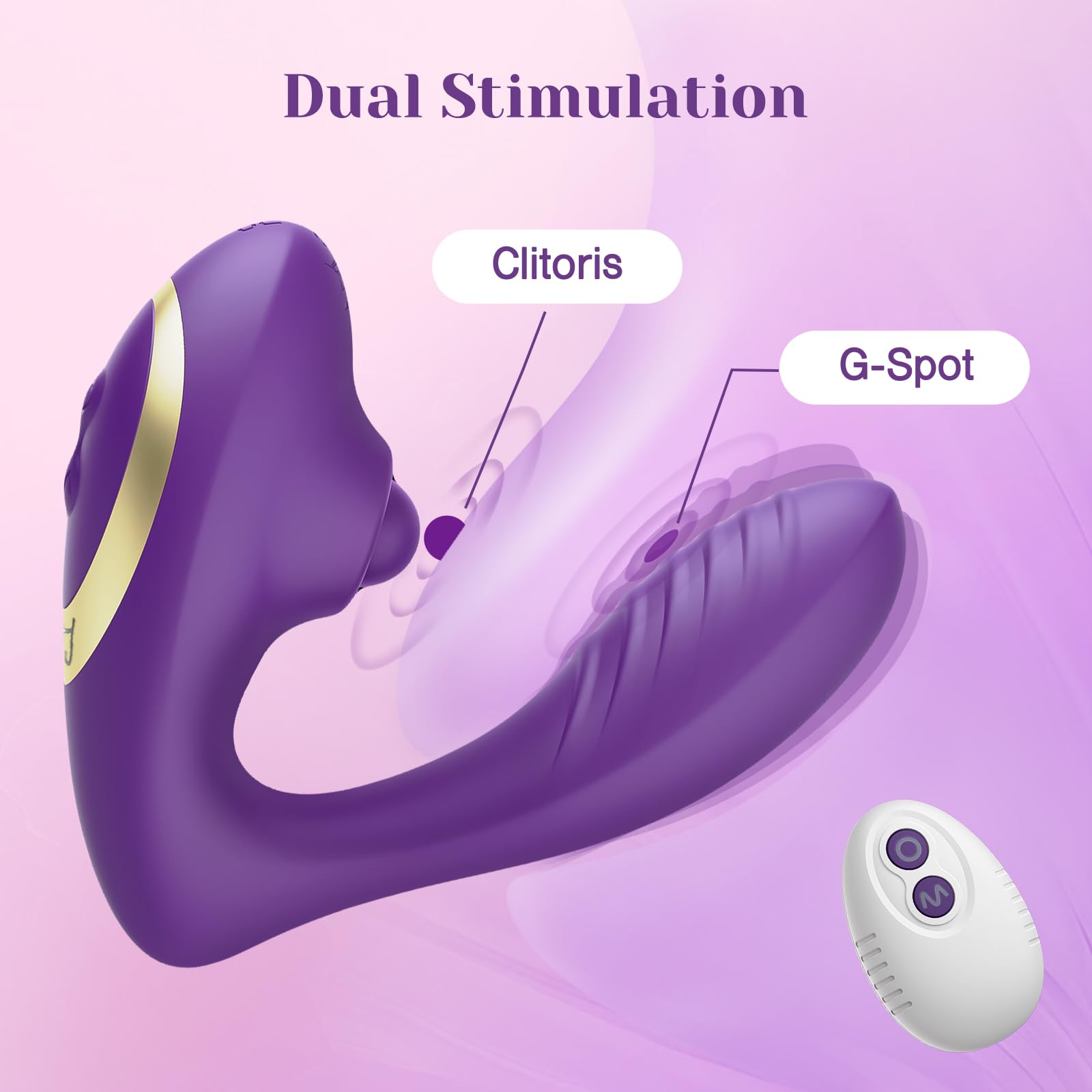 Tracy's Dog Rabbit Vibrator for Women - Dual Clitoral & G-Spot Stimulation with Remote Control, 10 Vibration & 10 Tapping Modes, Body-Safe Silicone, Waterproof & Rechargeable Adult Toy - Perfect for Couples Play & Solo Pleasure (Purple)